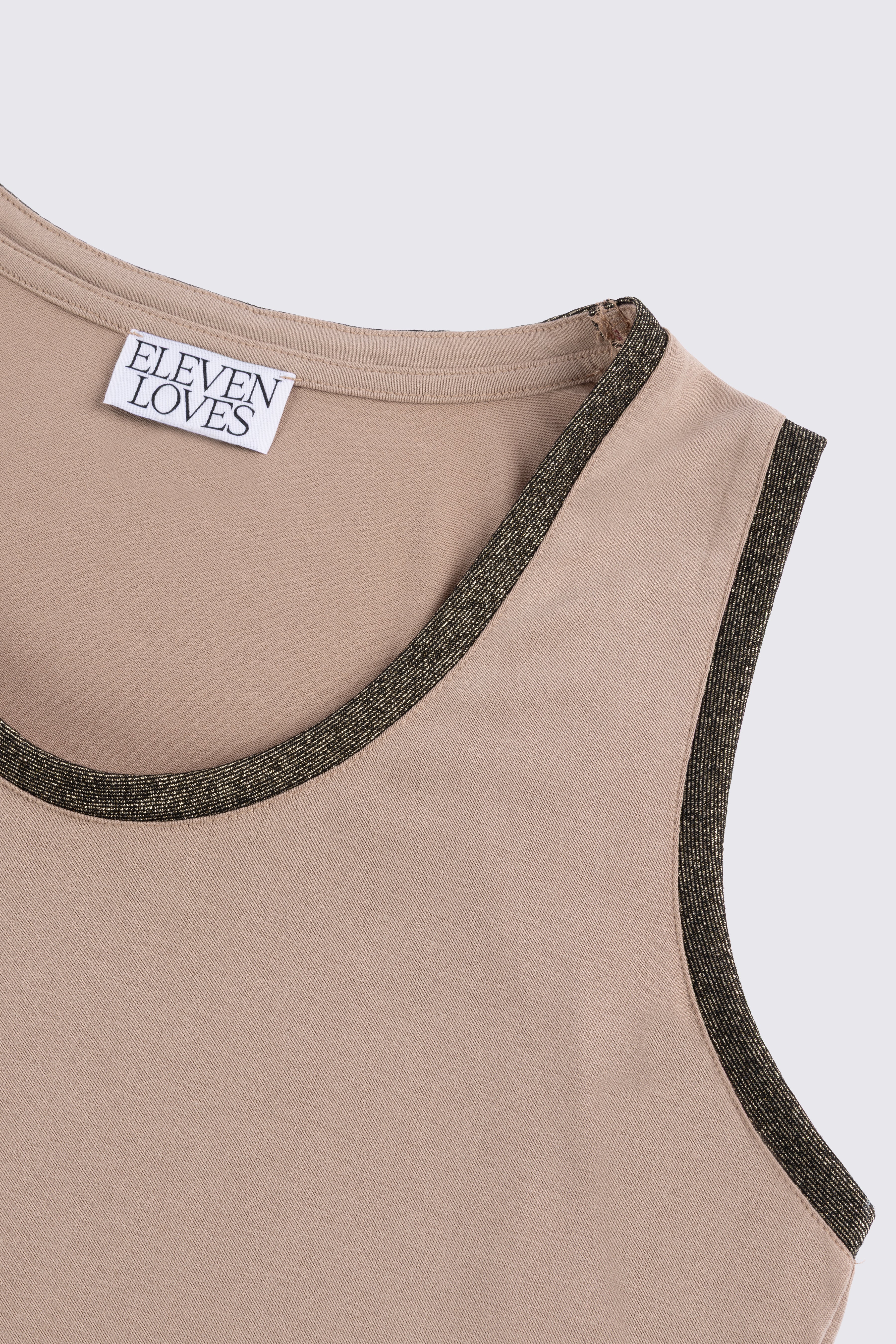 Chloe Vest - Camel with Gold