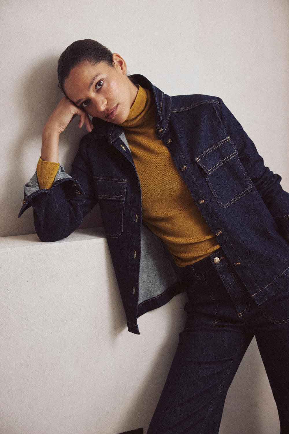 Sadie Denim Shacket - Rinse Wash