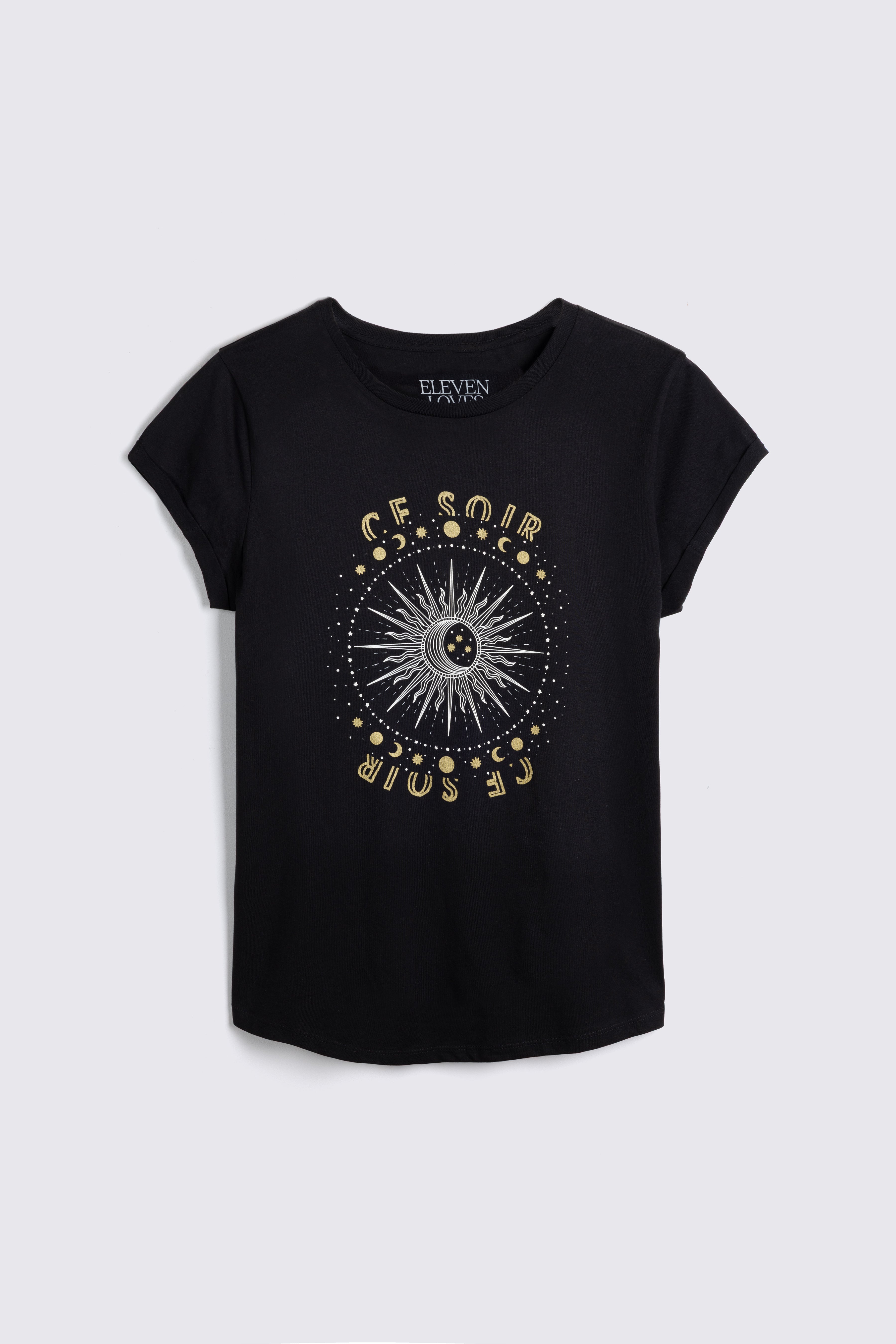 Ce Soir Neat Fit T-Shirt - Black