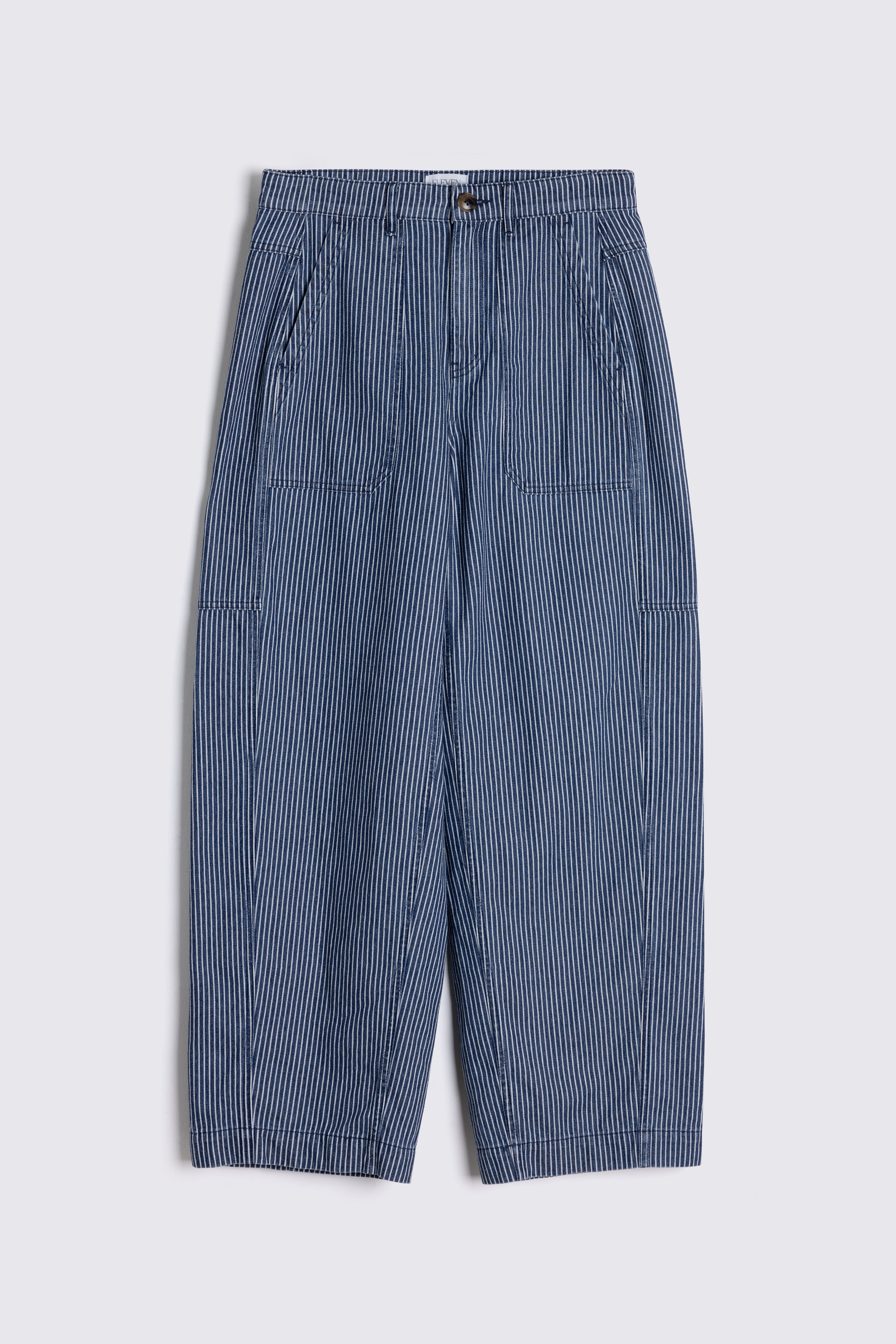 Billie Barrel Leg Striped Trousers - Eleven Loves