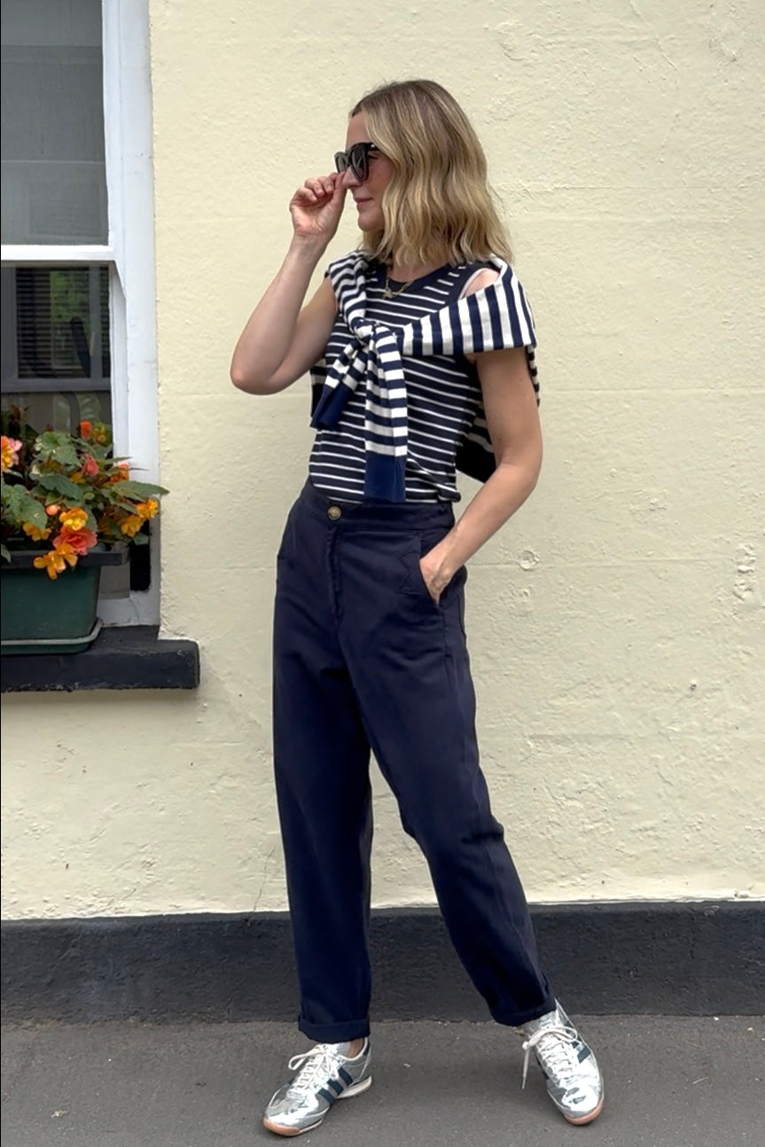 Kate Cargo Trouser - Navy