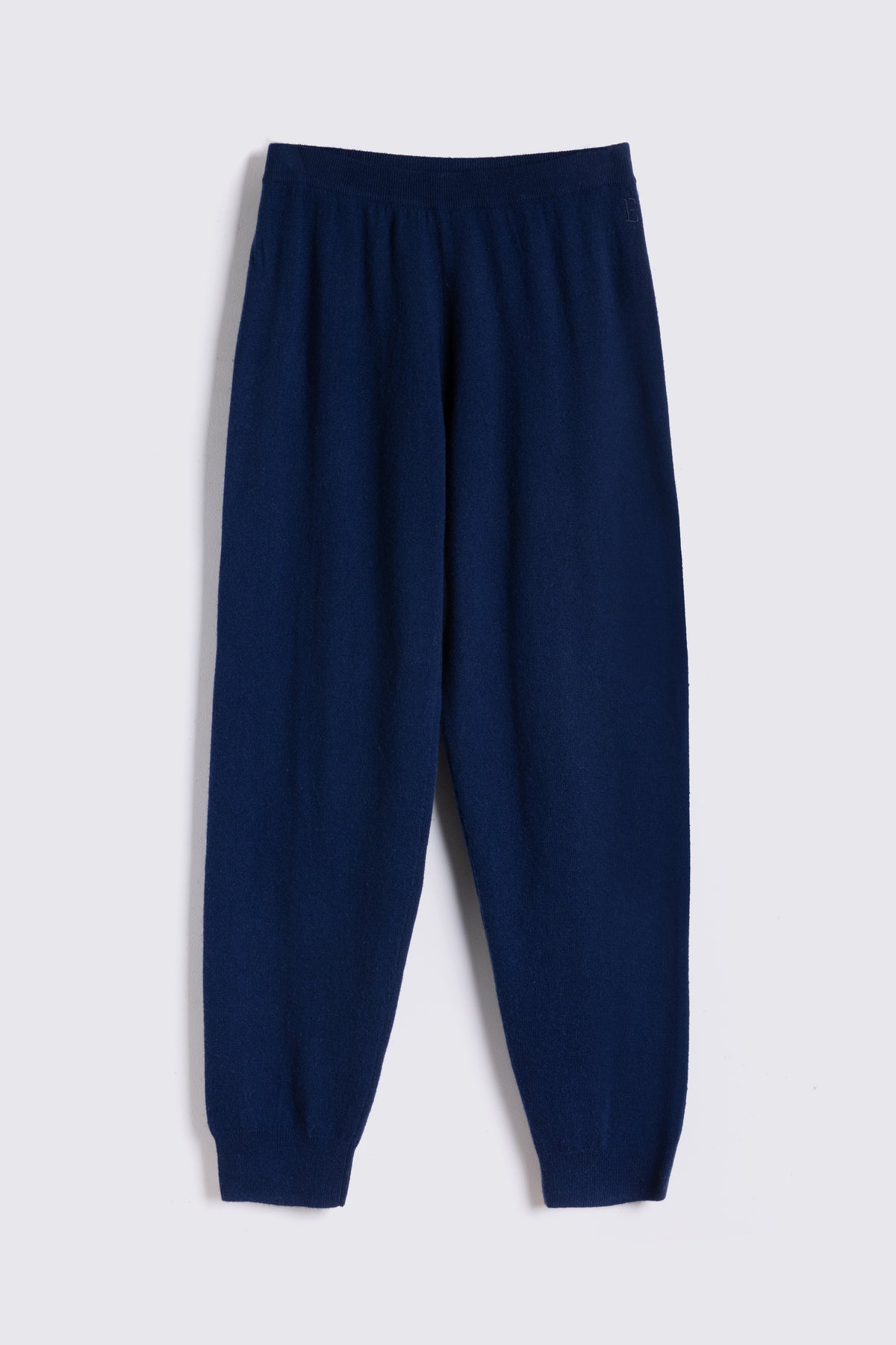 Cashmere joggers in navy, the Antonia with a fully elasticated waist and cuffed hem