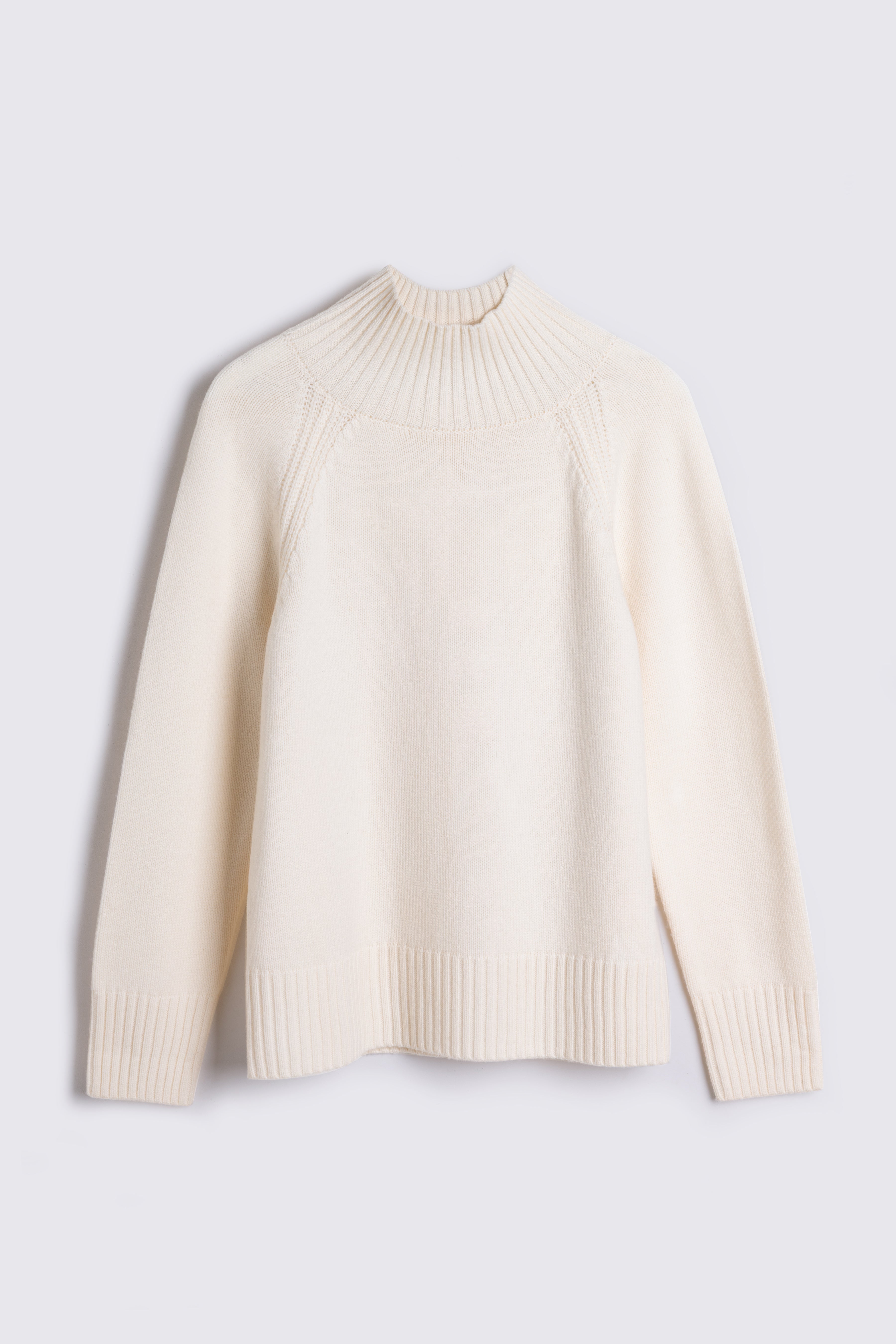 Bea Funnel Neck Jumper - Ecru