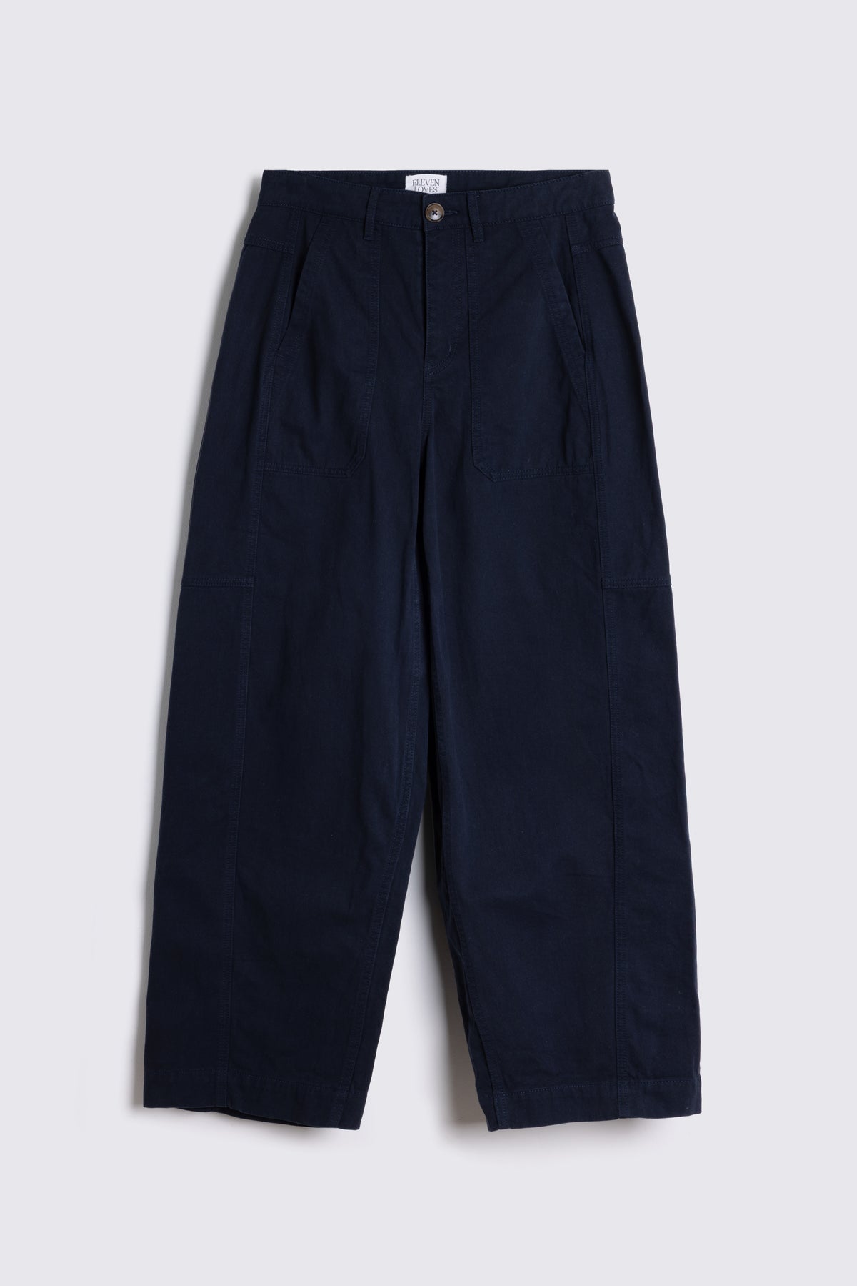 Billie Barrel Leg Trousers - Navy