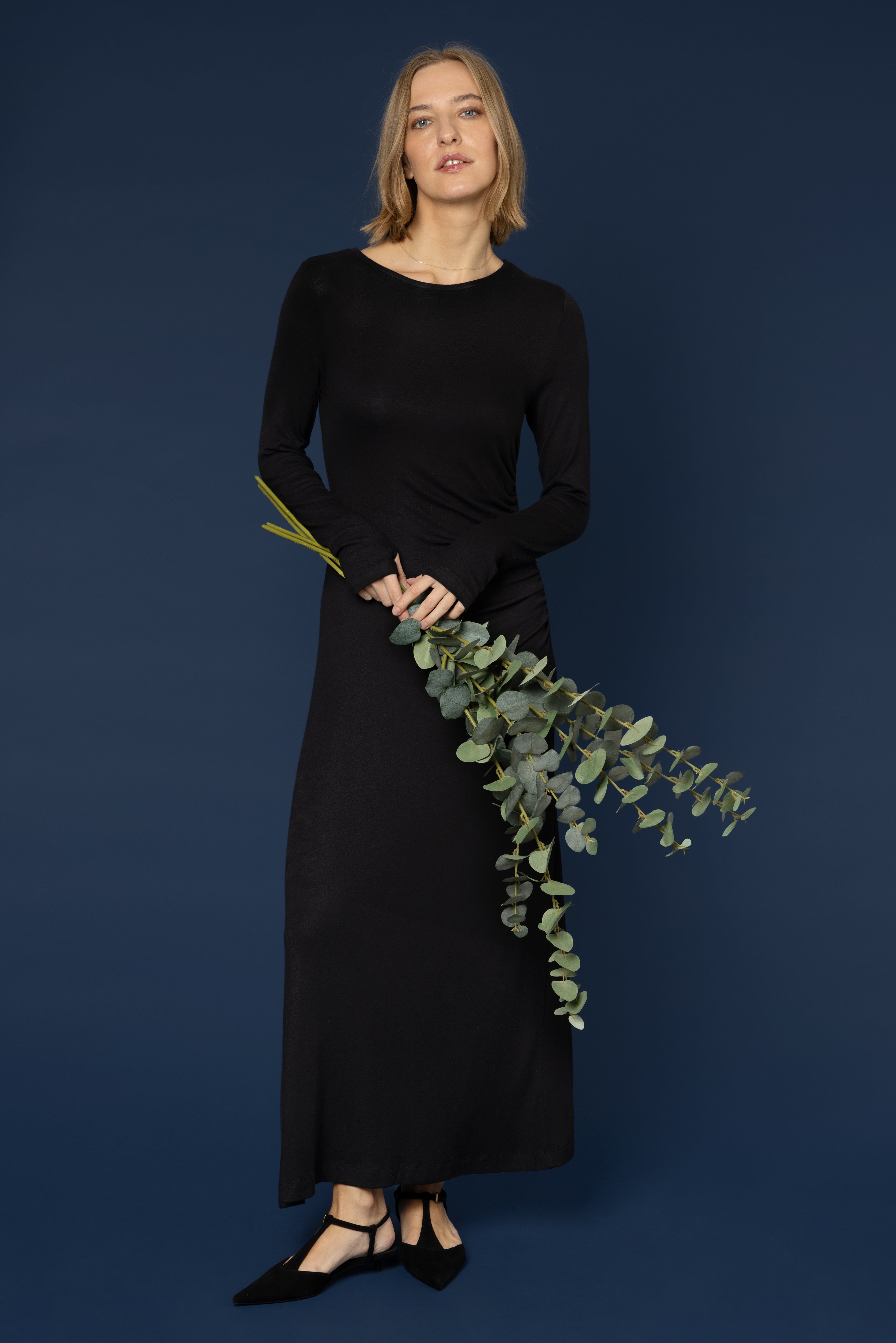 Langley Viscose Dress - Black