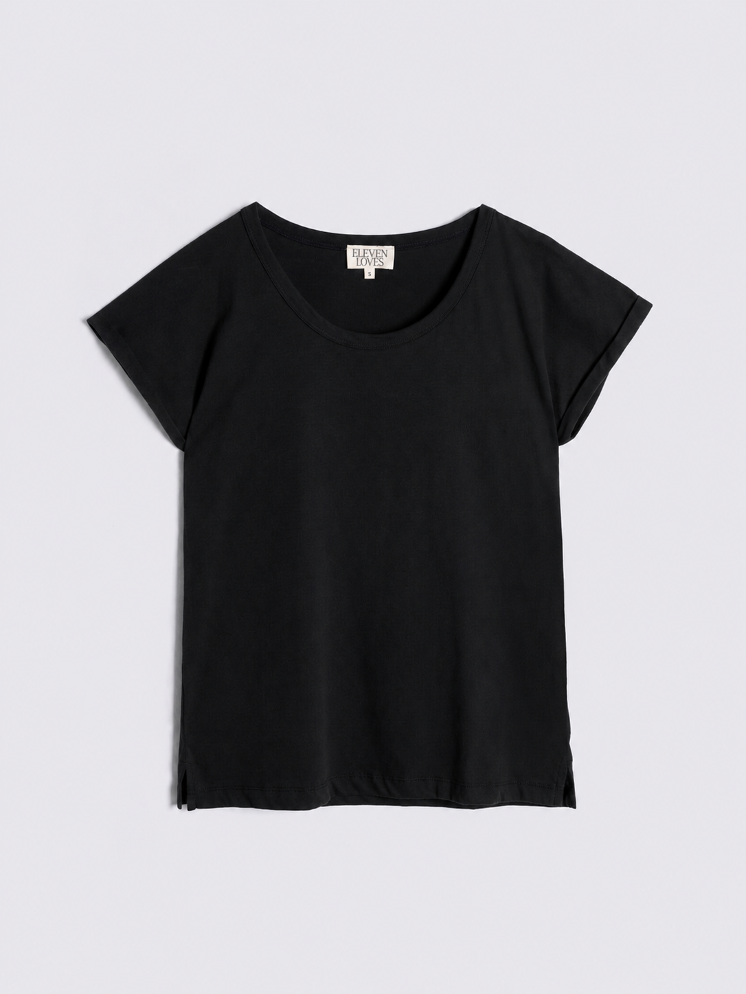 The Perfect Roll Sleeve T-Shirt - Black