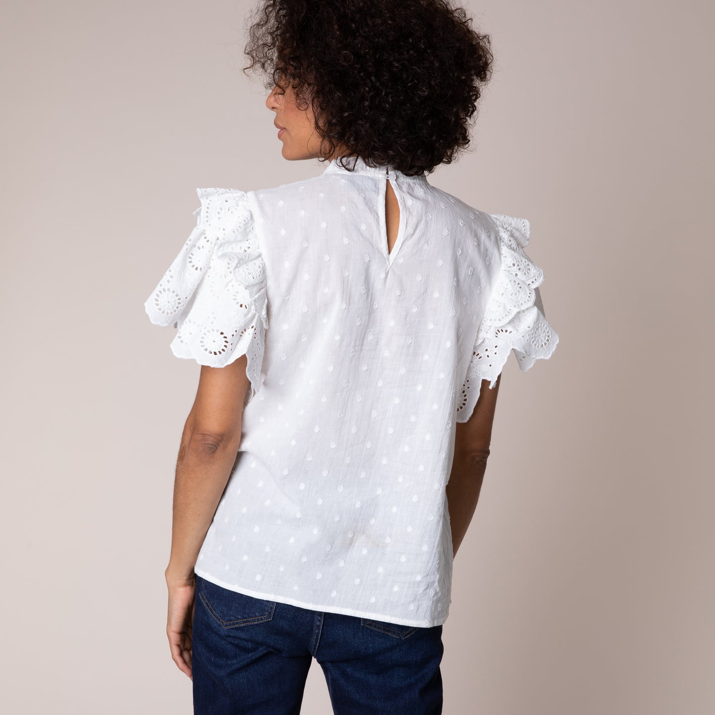 white organic cotton blouse sustainable eleven loves ellen loves 11loves