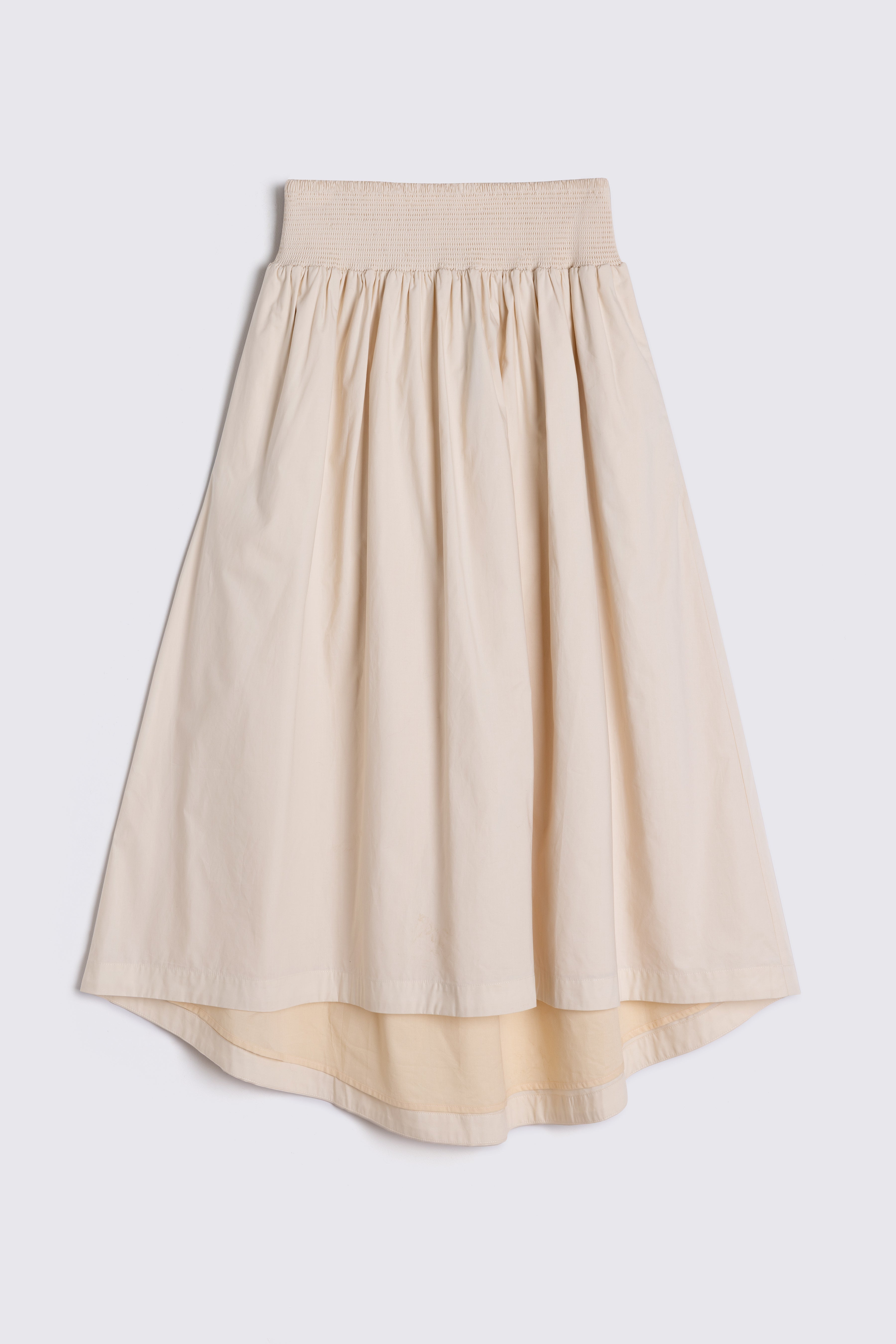 Cream Cotton Skirt on white background