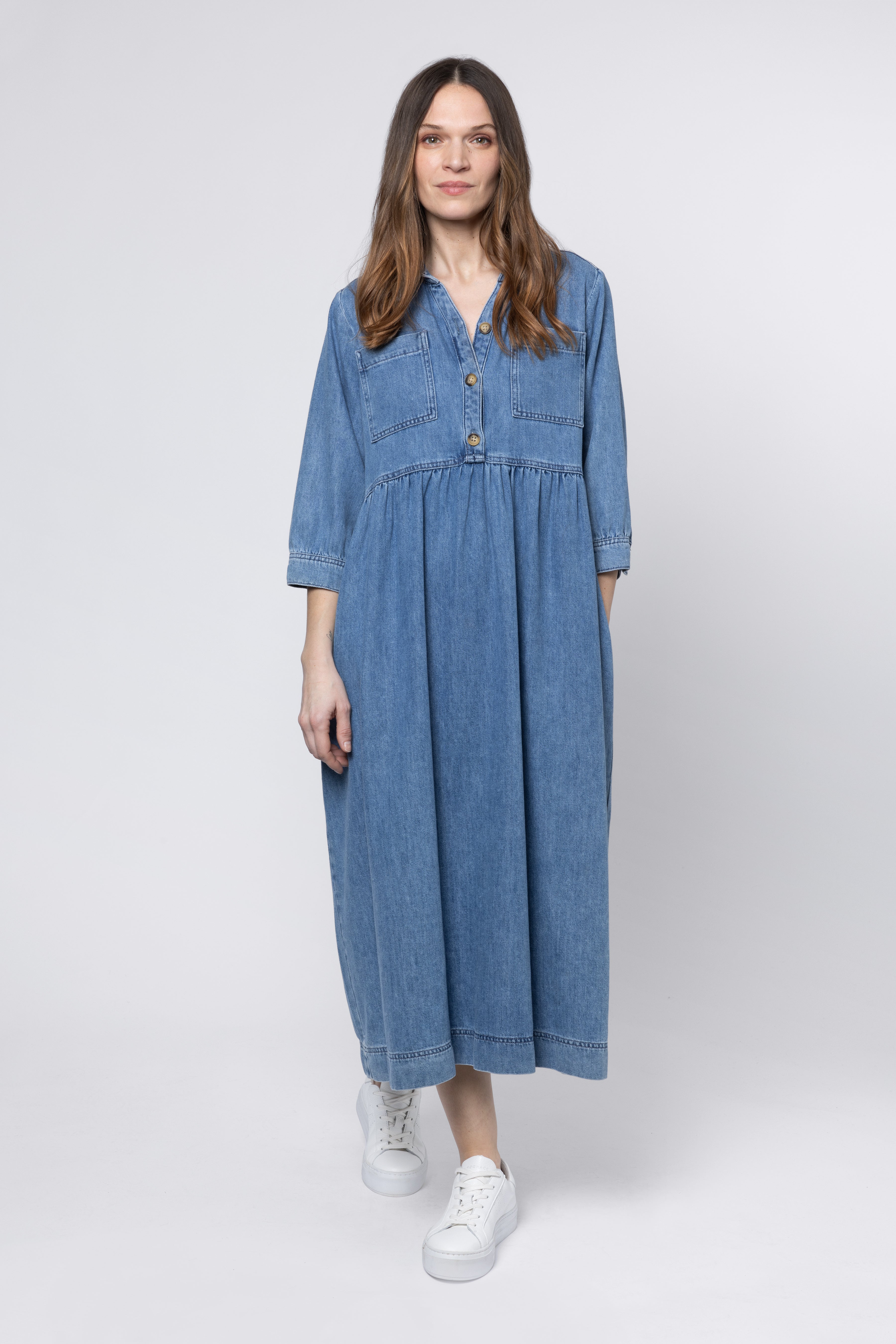 Daphne Denim Dress - Blue - Eleven Loves