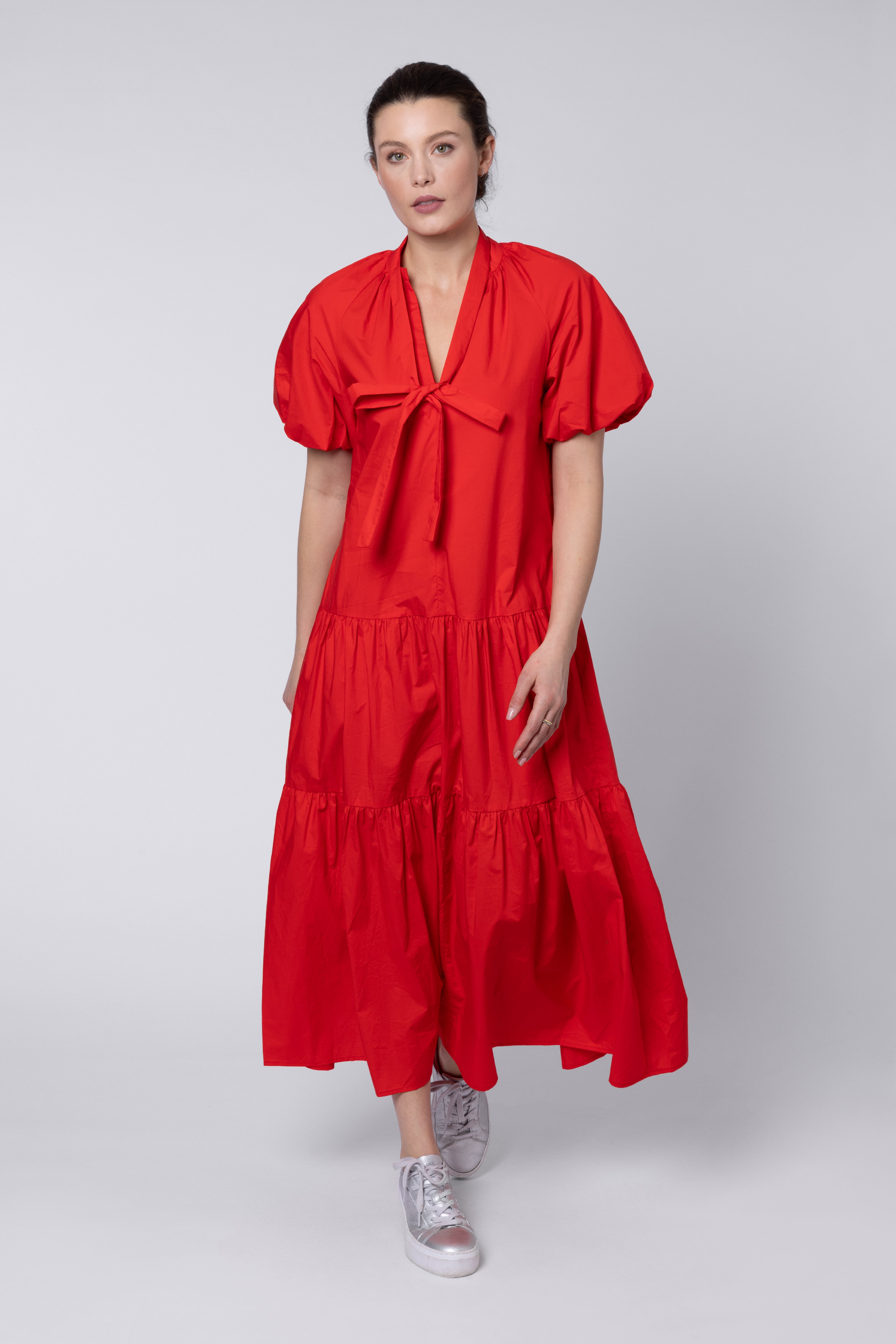 Dulce Tiered Dress - Red