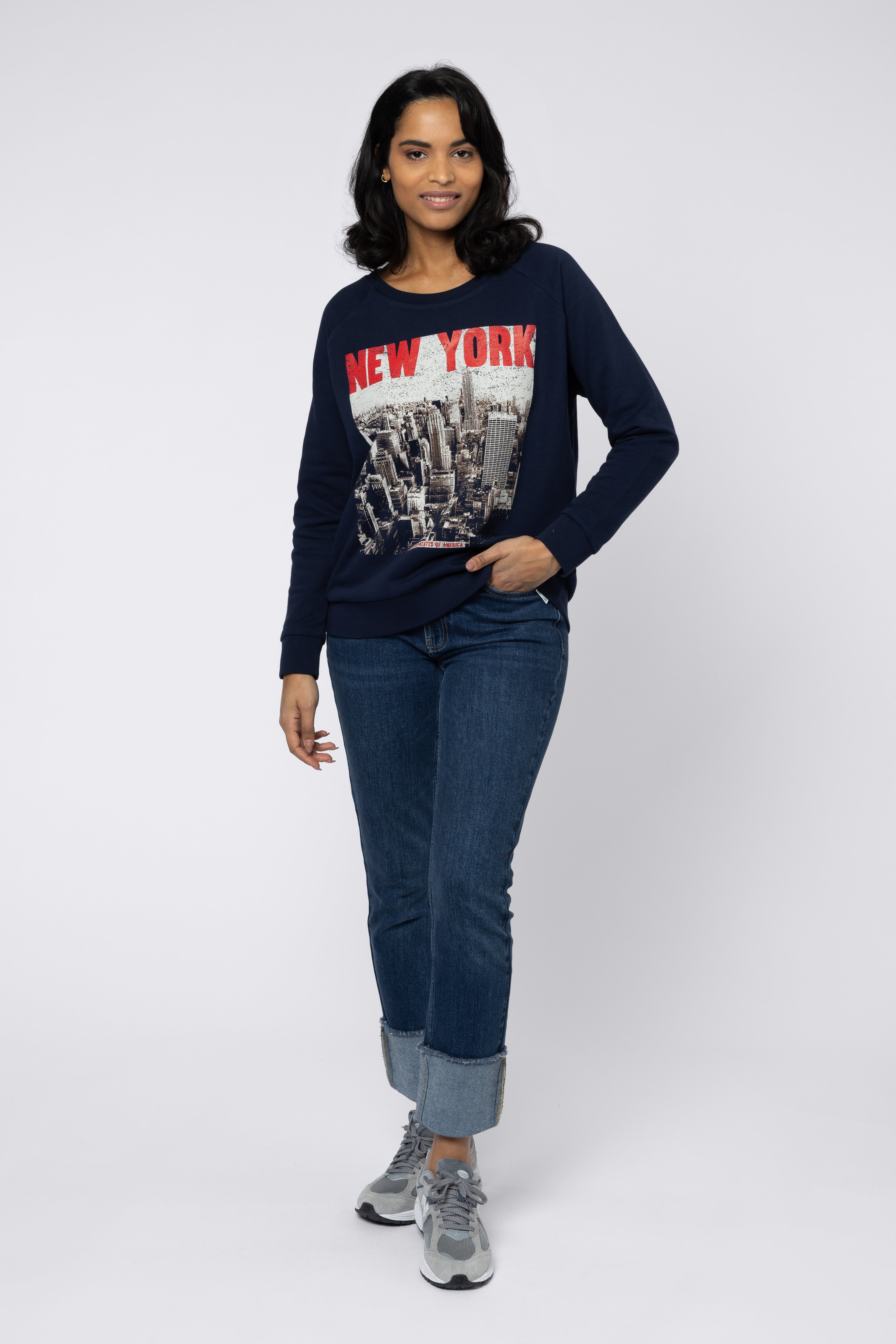 New York sweatshirt navy sweatshirt city sweatshirt eleven loves ellen loves 11loves
