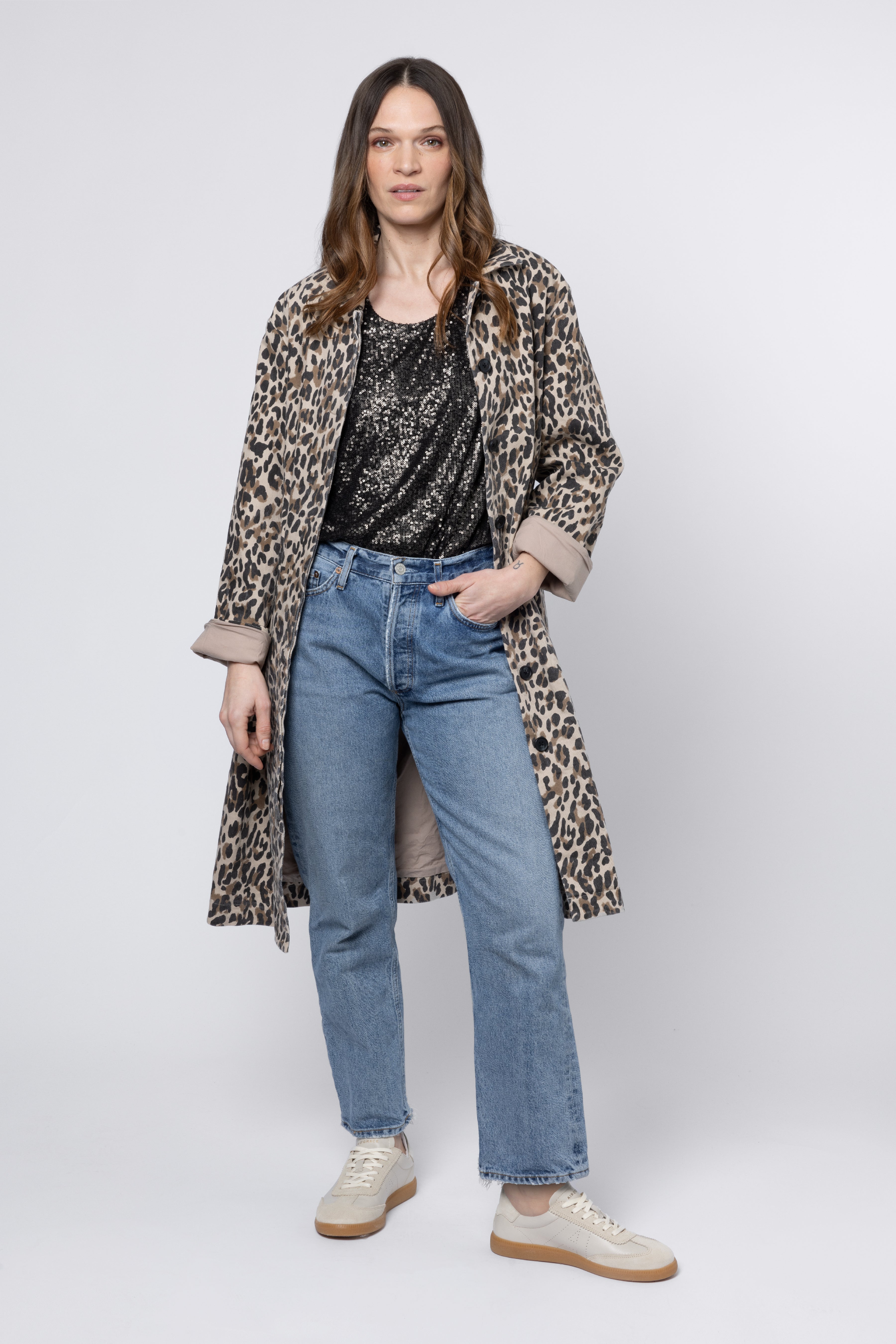 Laurie Leopard Print Coat