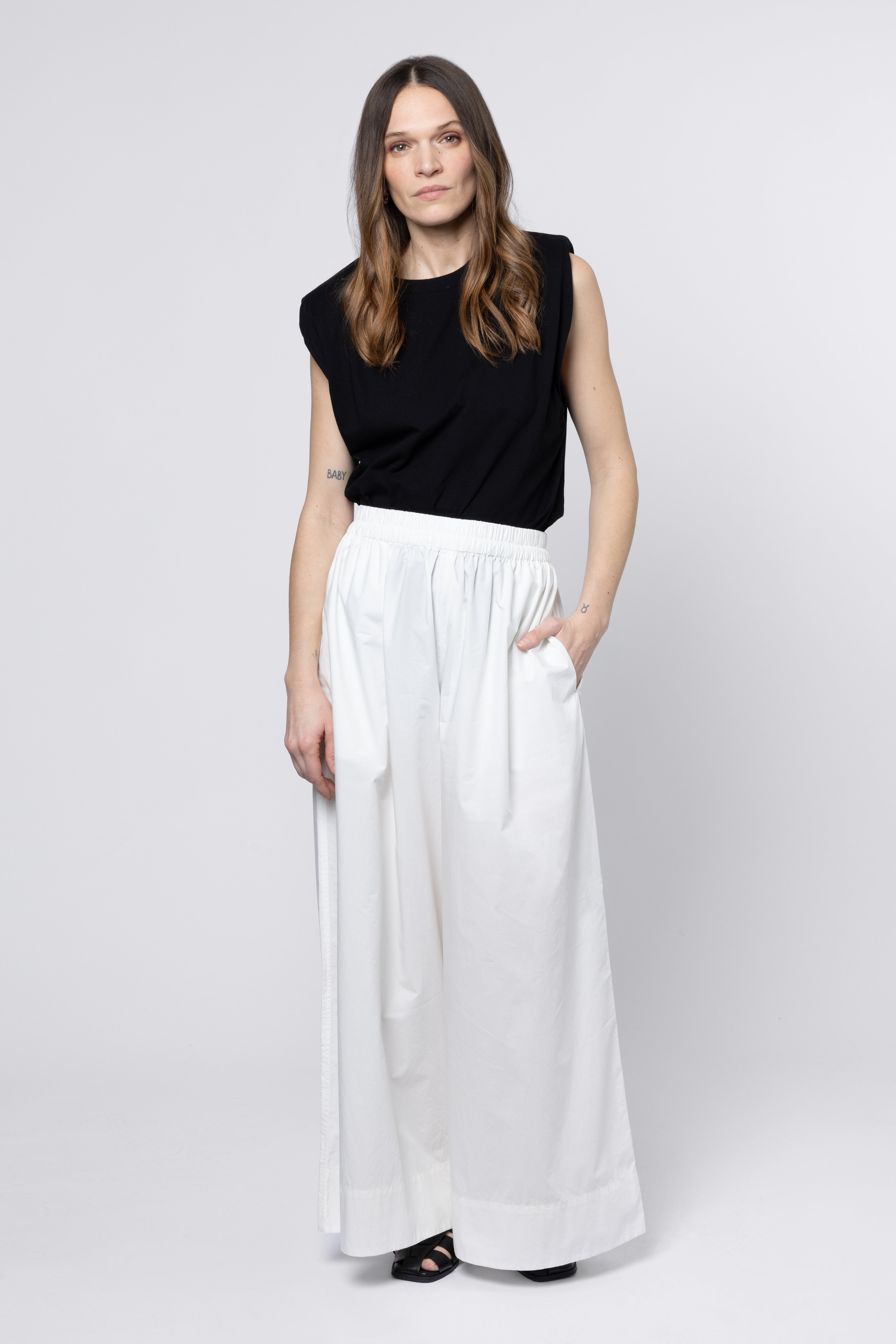 Summer Wide Leg Trouser - White