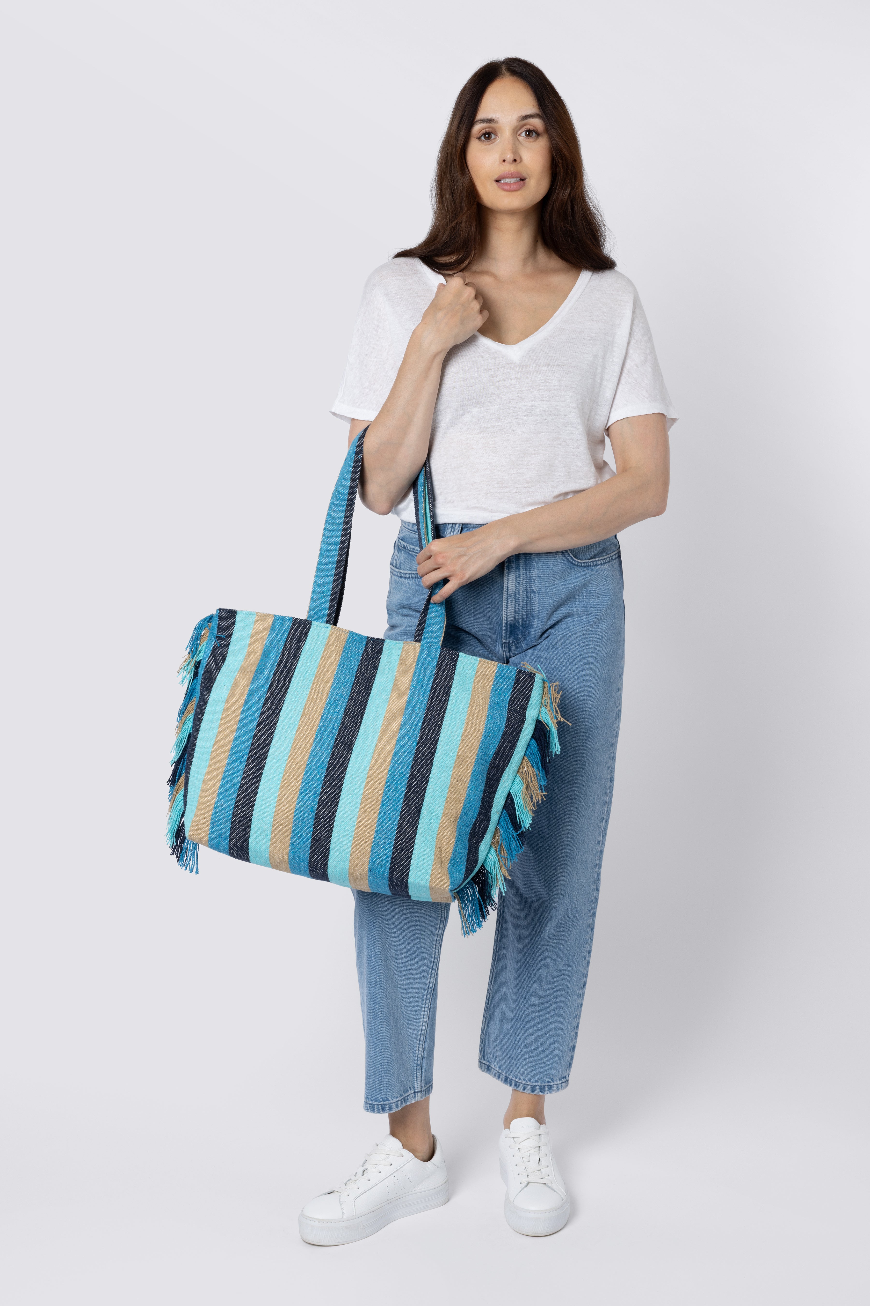 Suki Stripe Bag Multi Blue