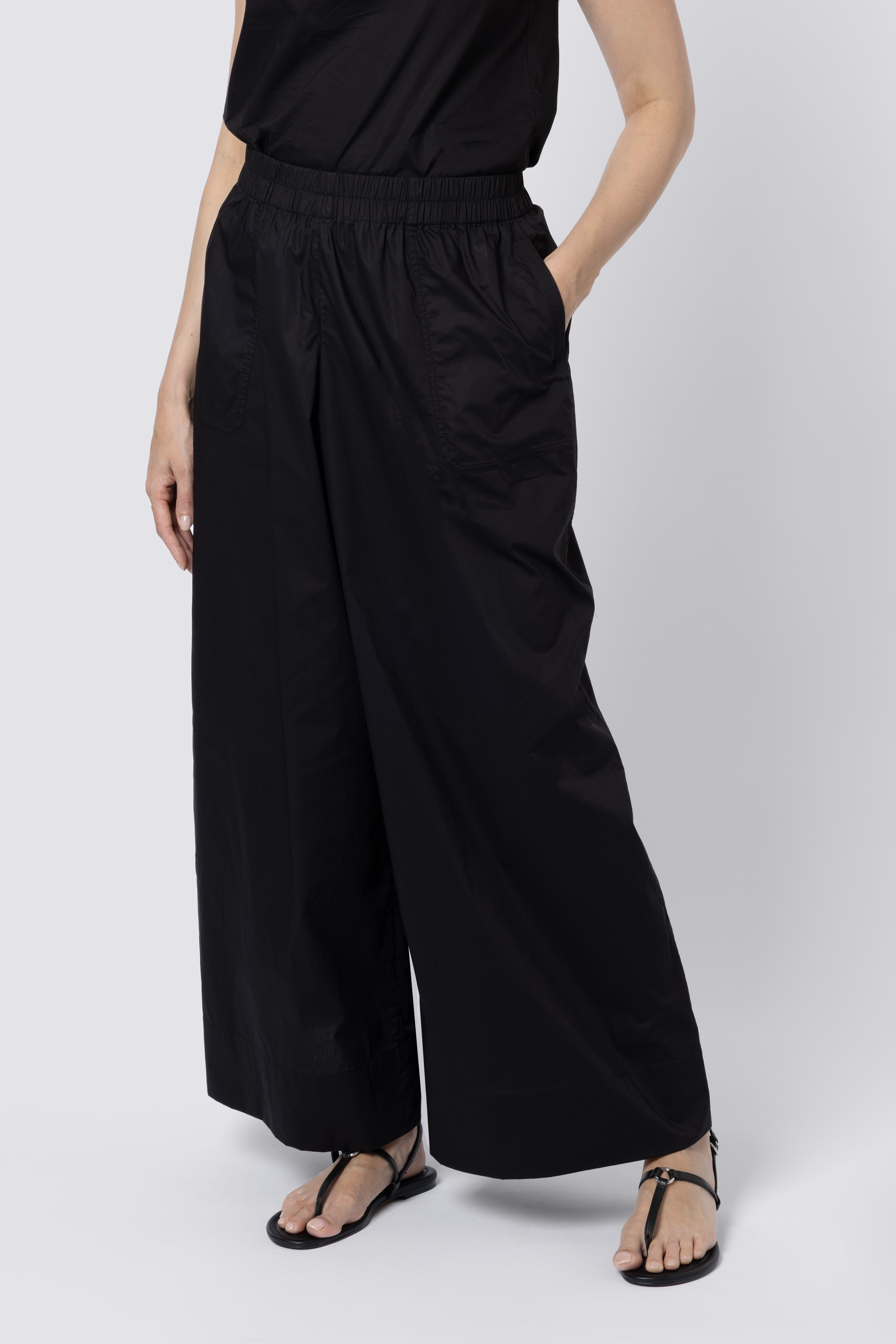 Summer Wide Leg Trouser - Black