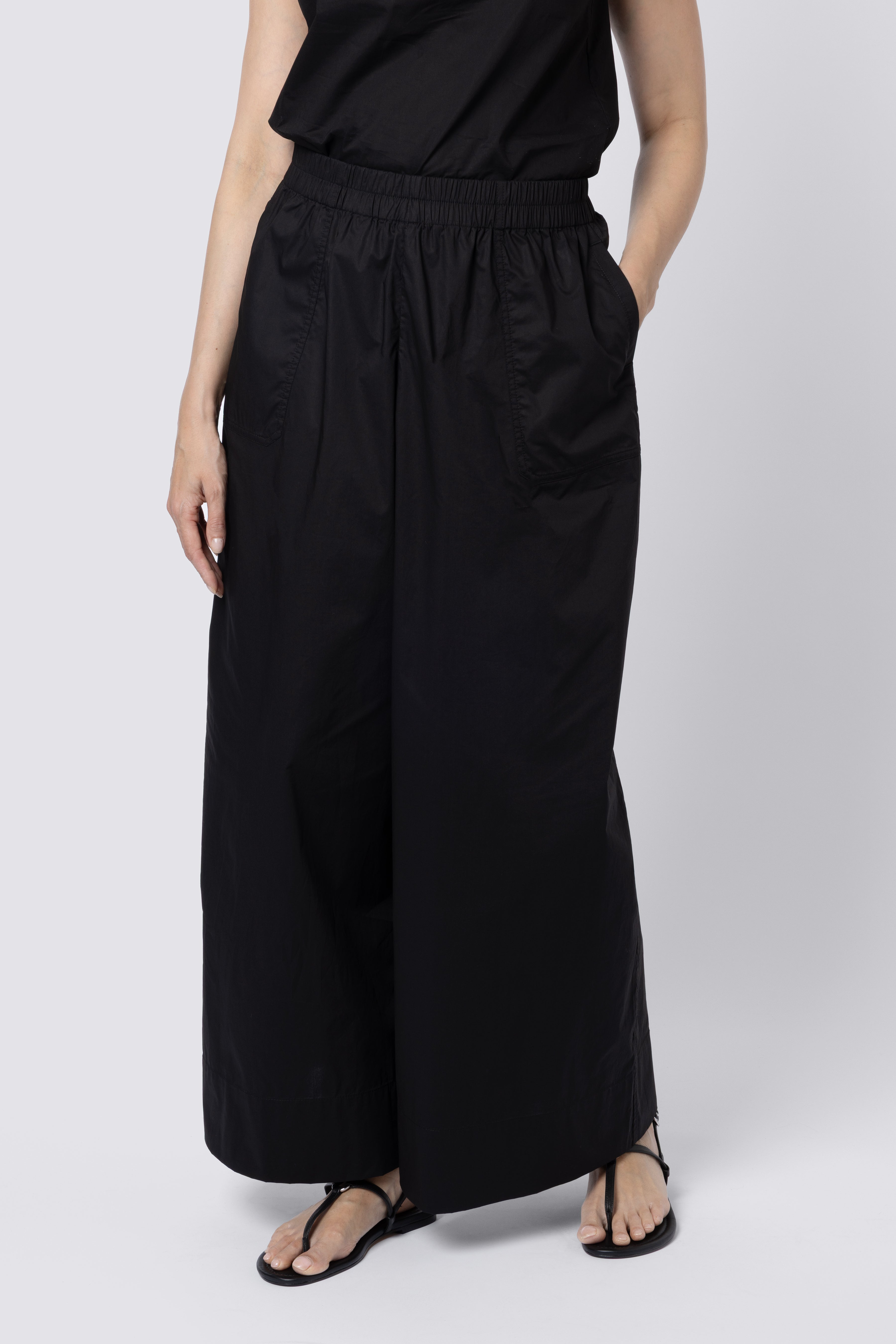 Summer Wide Leg Trouser - Black