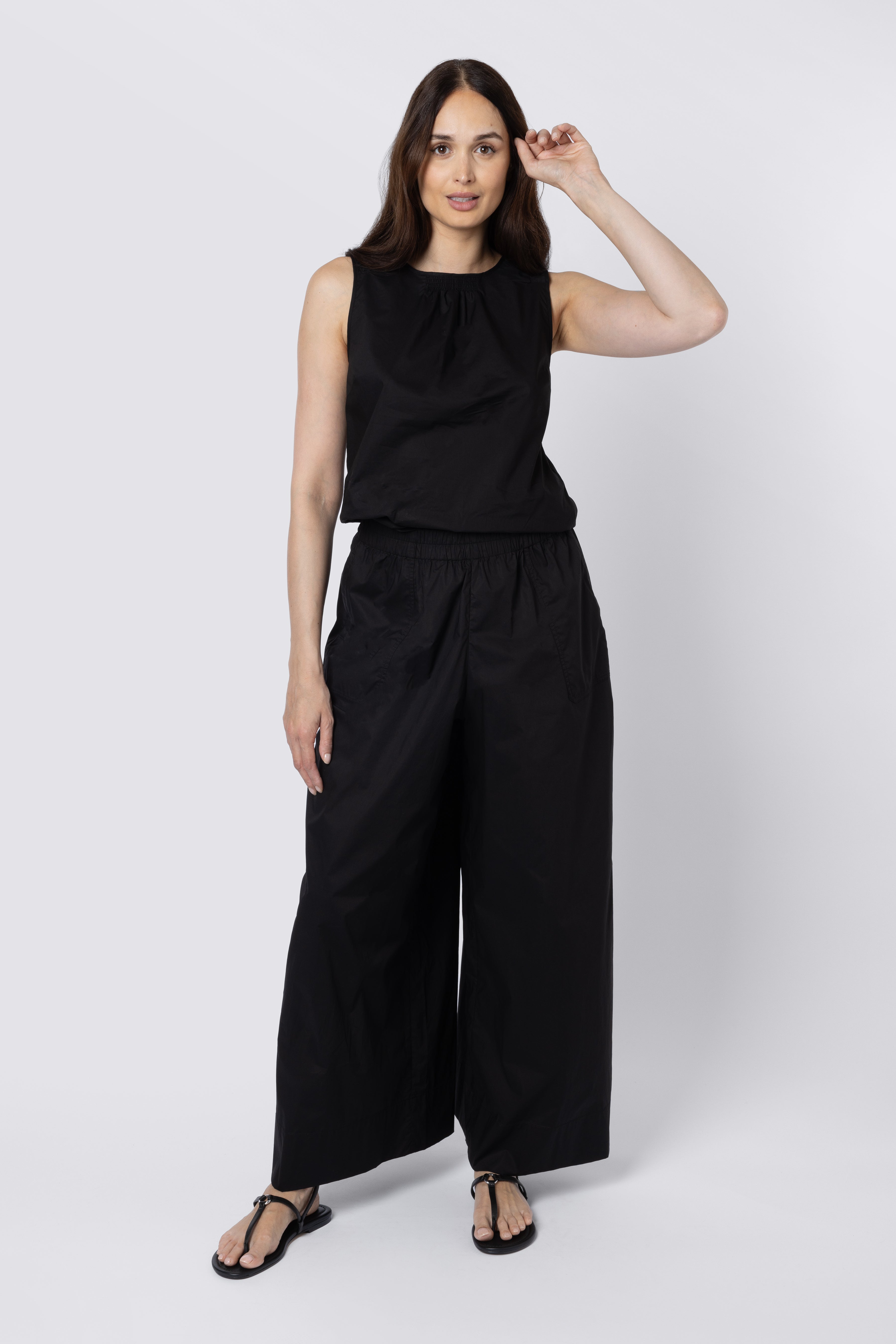 Summer Wide Leg Trouser - Black