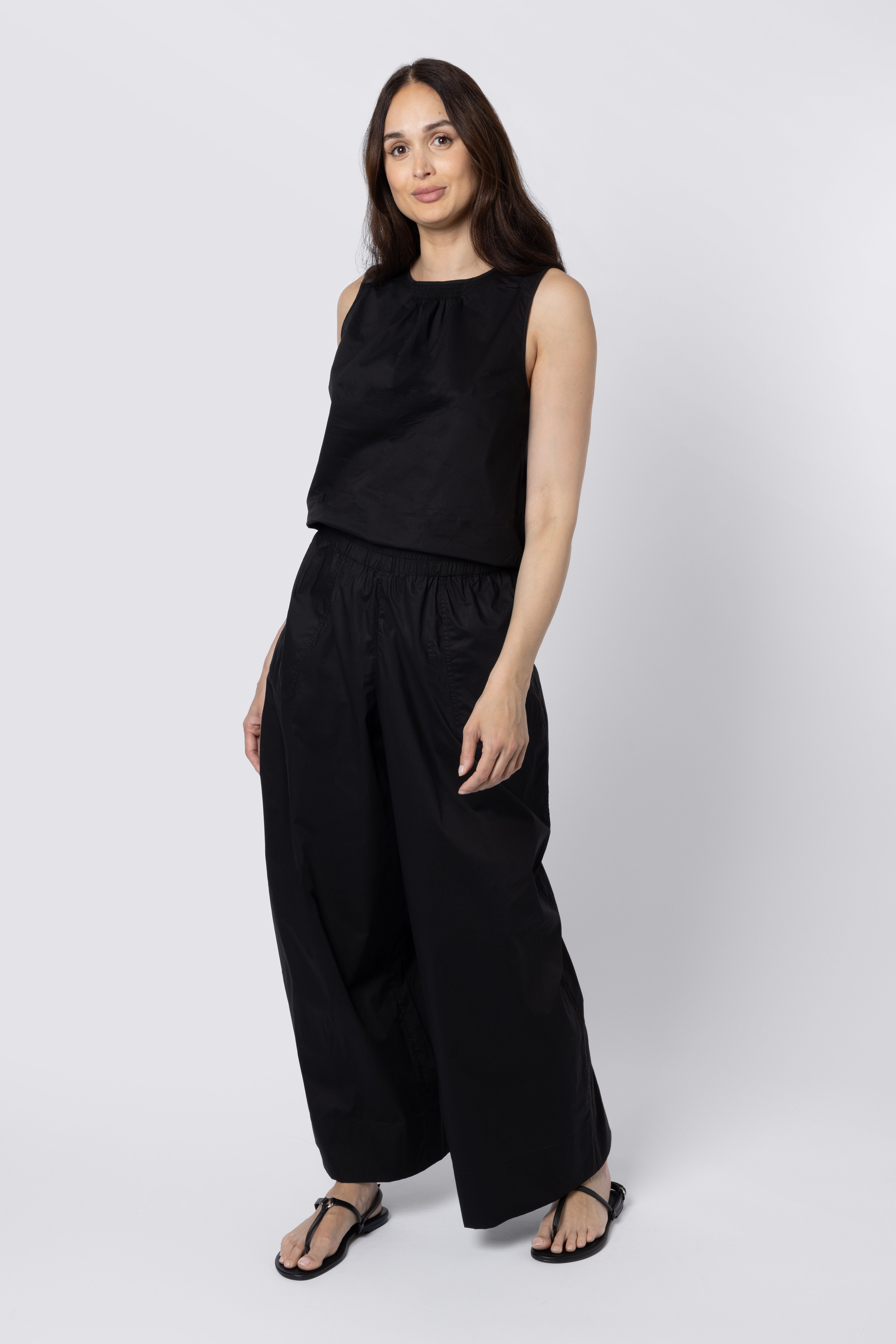 Summer Wide Leg Trouser - Black