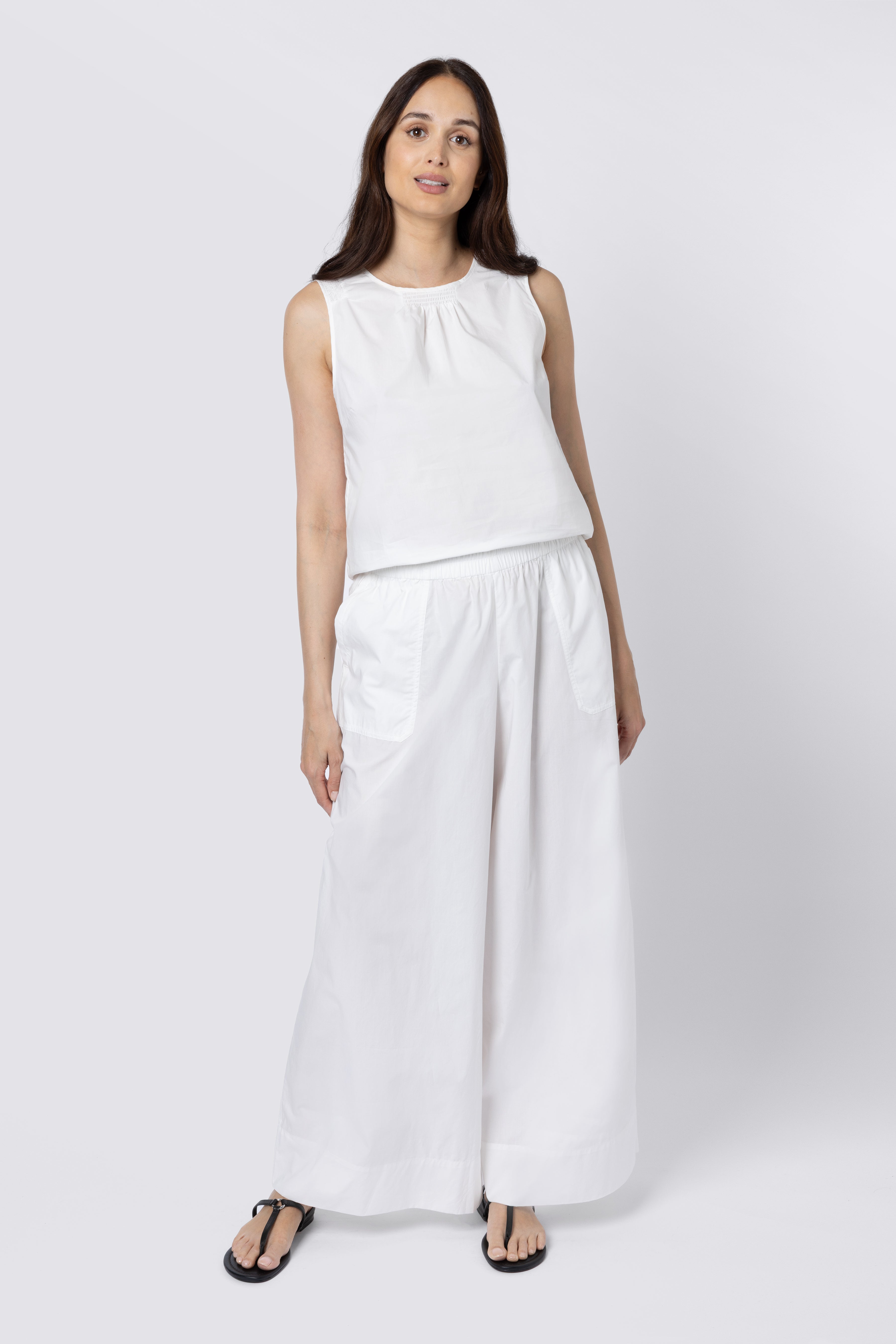 Summer Wide Leg Trouser - White