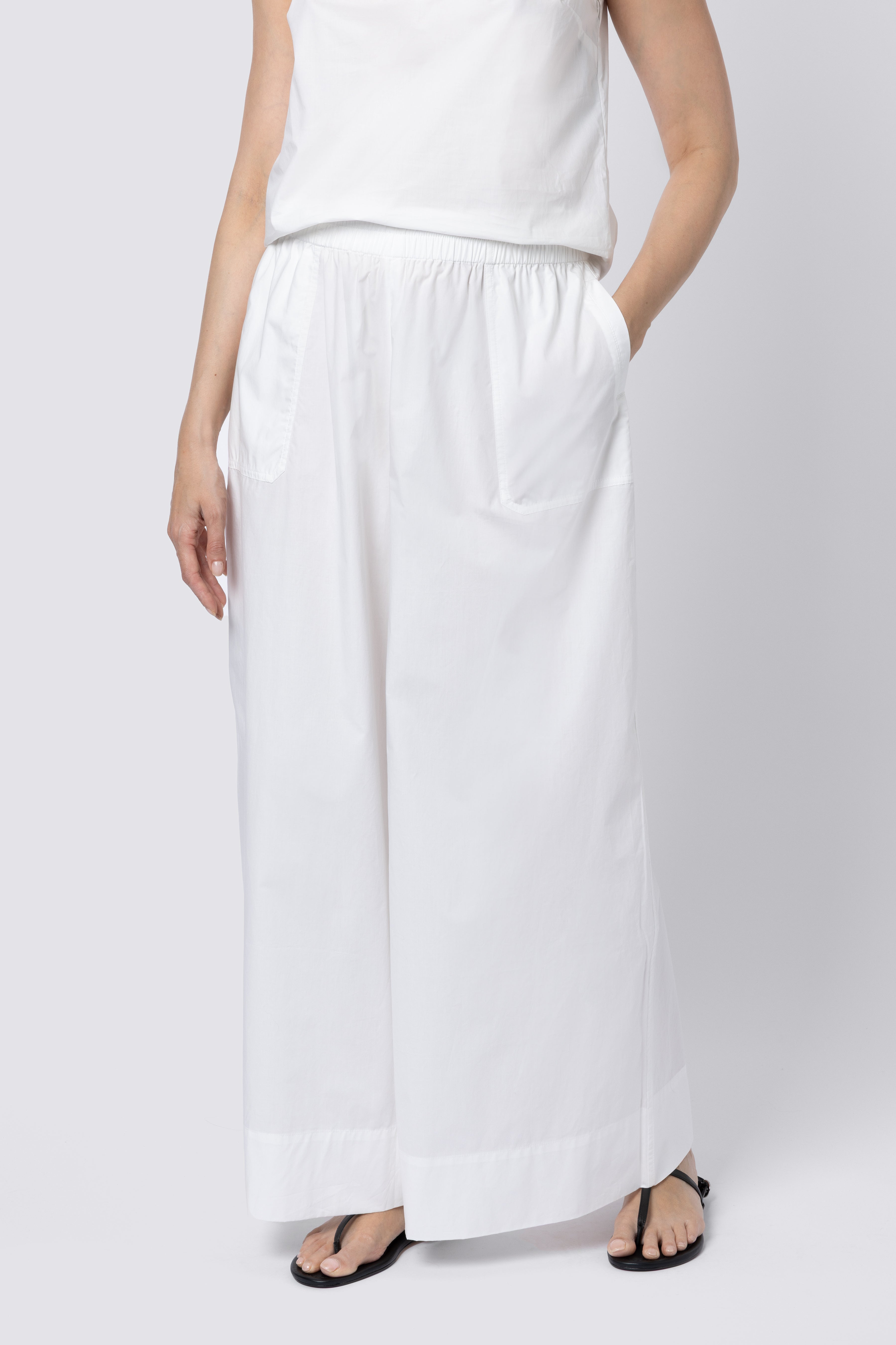 Summer Wide Leg Trouser - White
