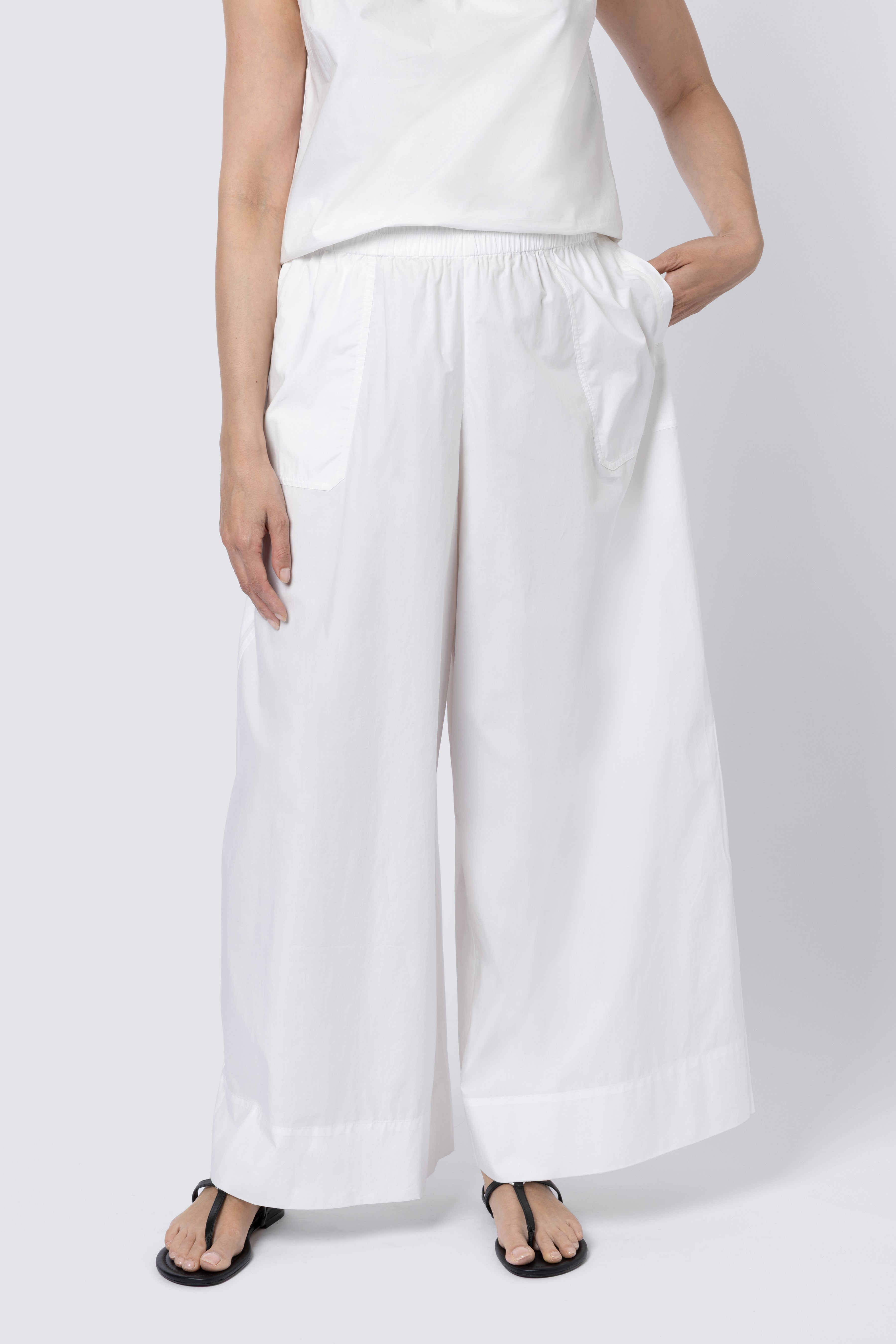 Summer Wide Leg Trouser - White