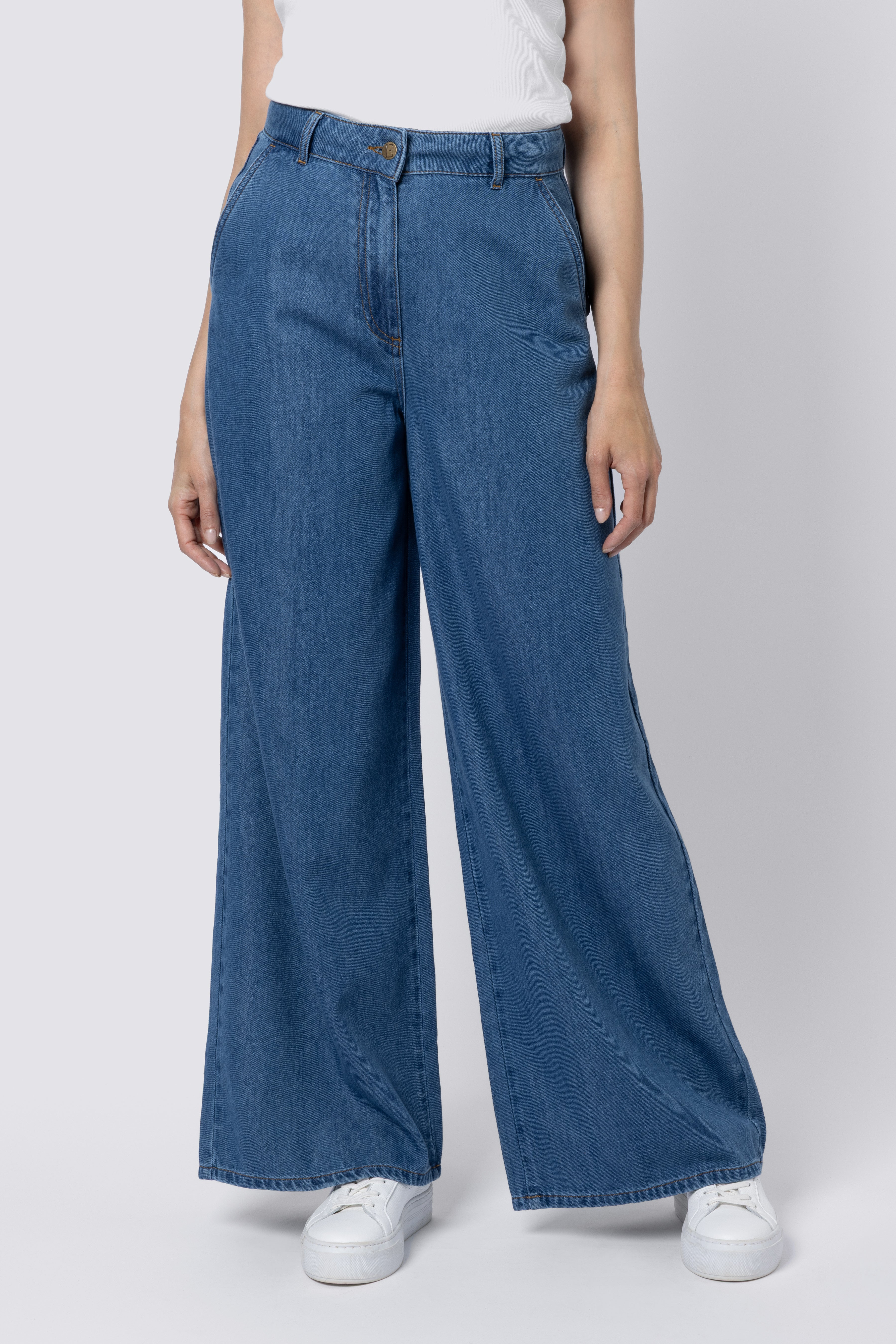 Whitney Wide Leg Jeans - blue