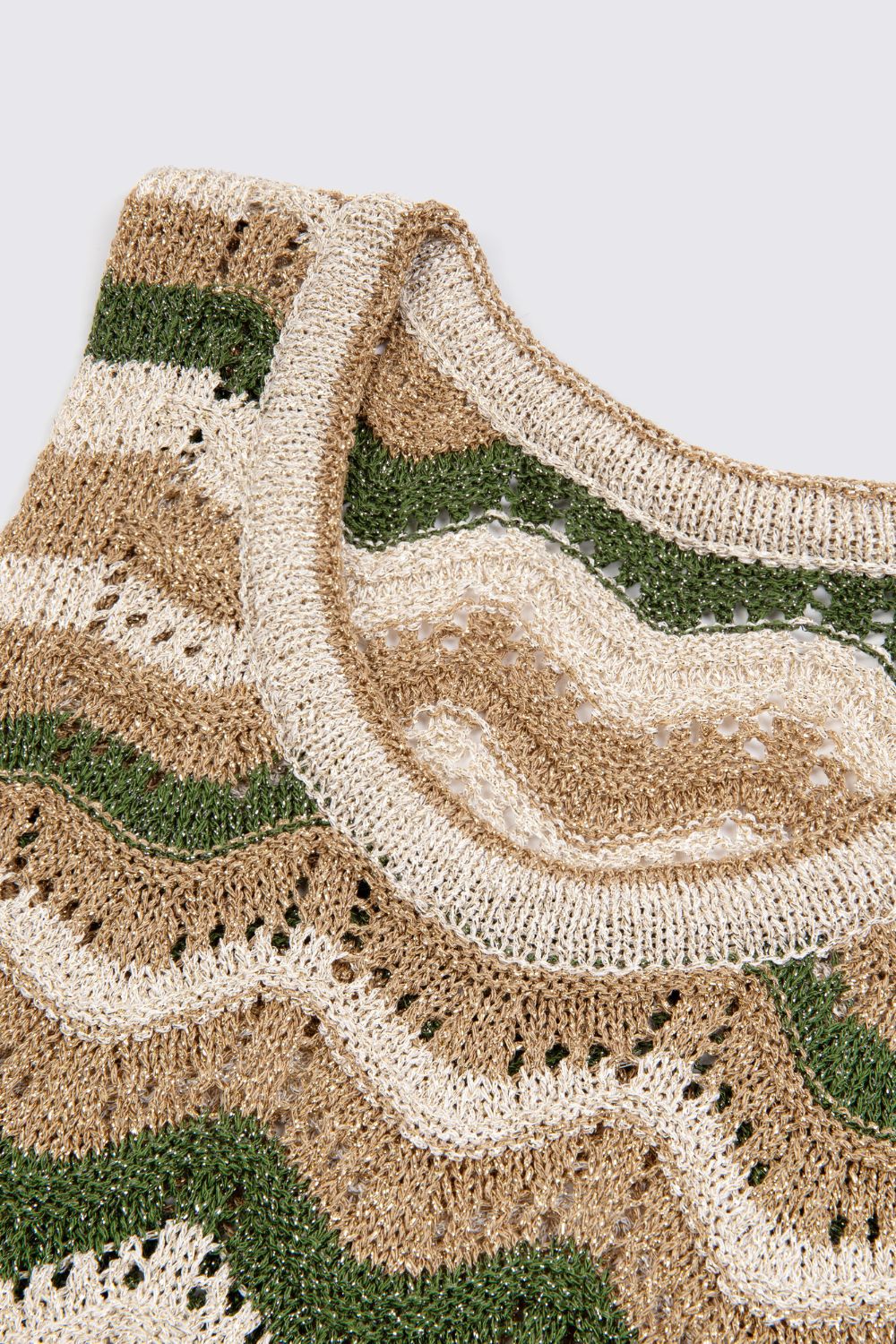 penny pointelle vest womens multi-colour knitted vest lurex thread summer vest eleven loves ellen loves 11loves