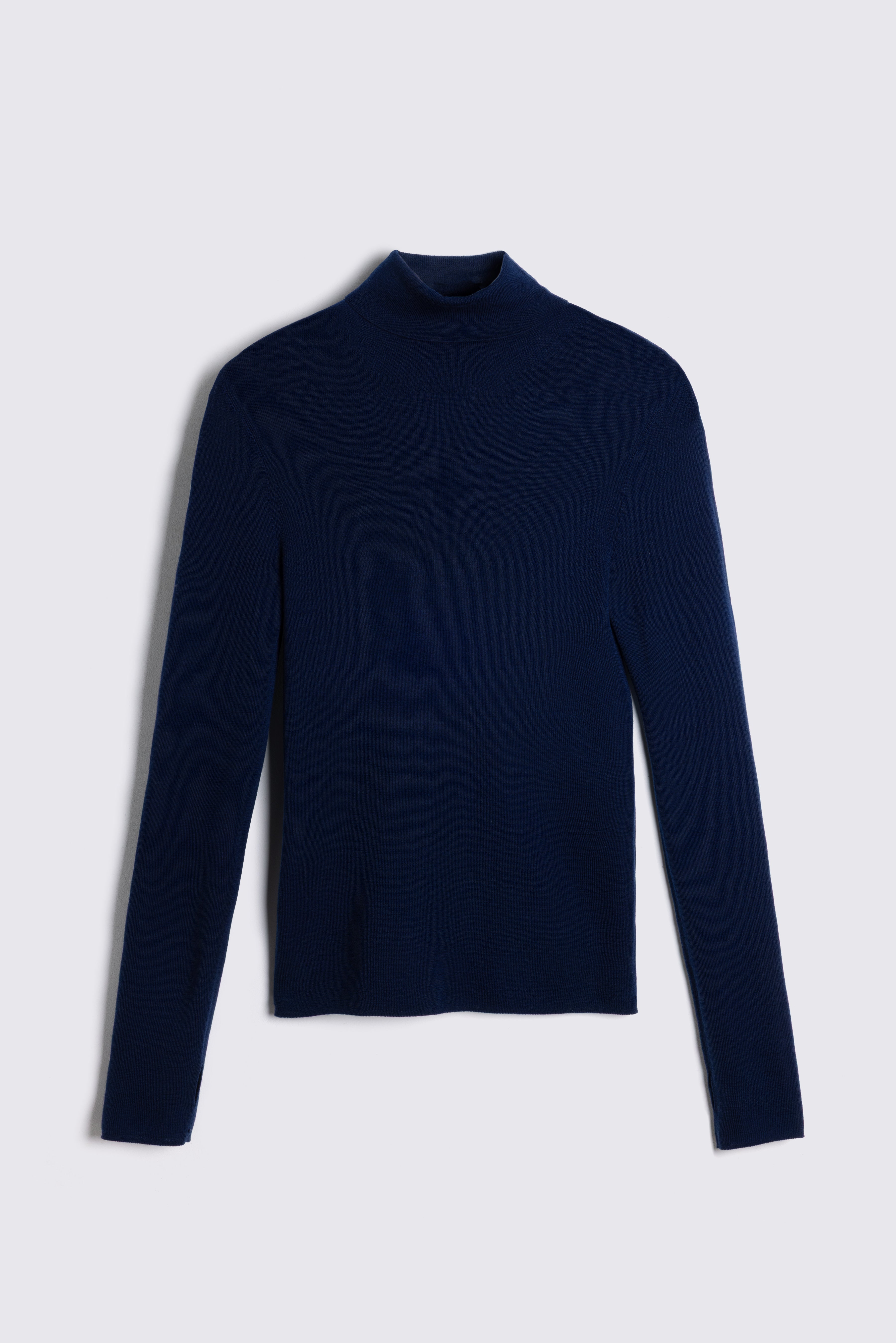 Gwyneth Fine Merino Roll Neck - Navy