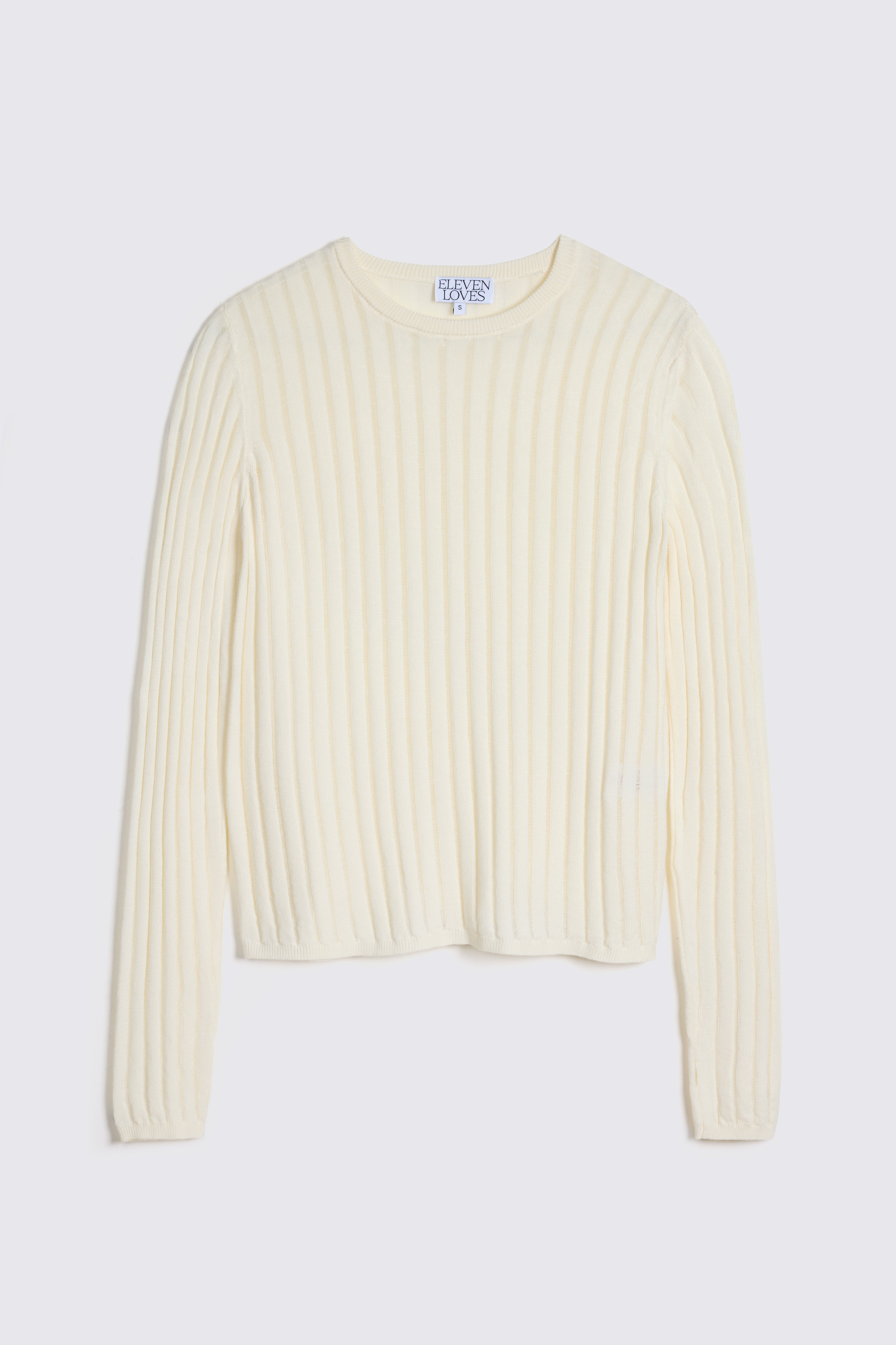 Iggy Sheer Rib Jumper - Ivory