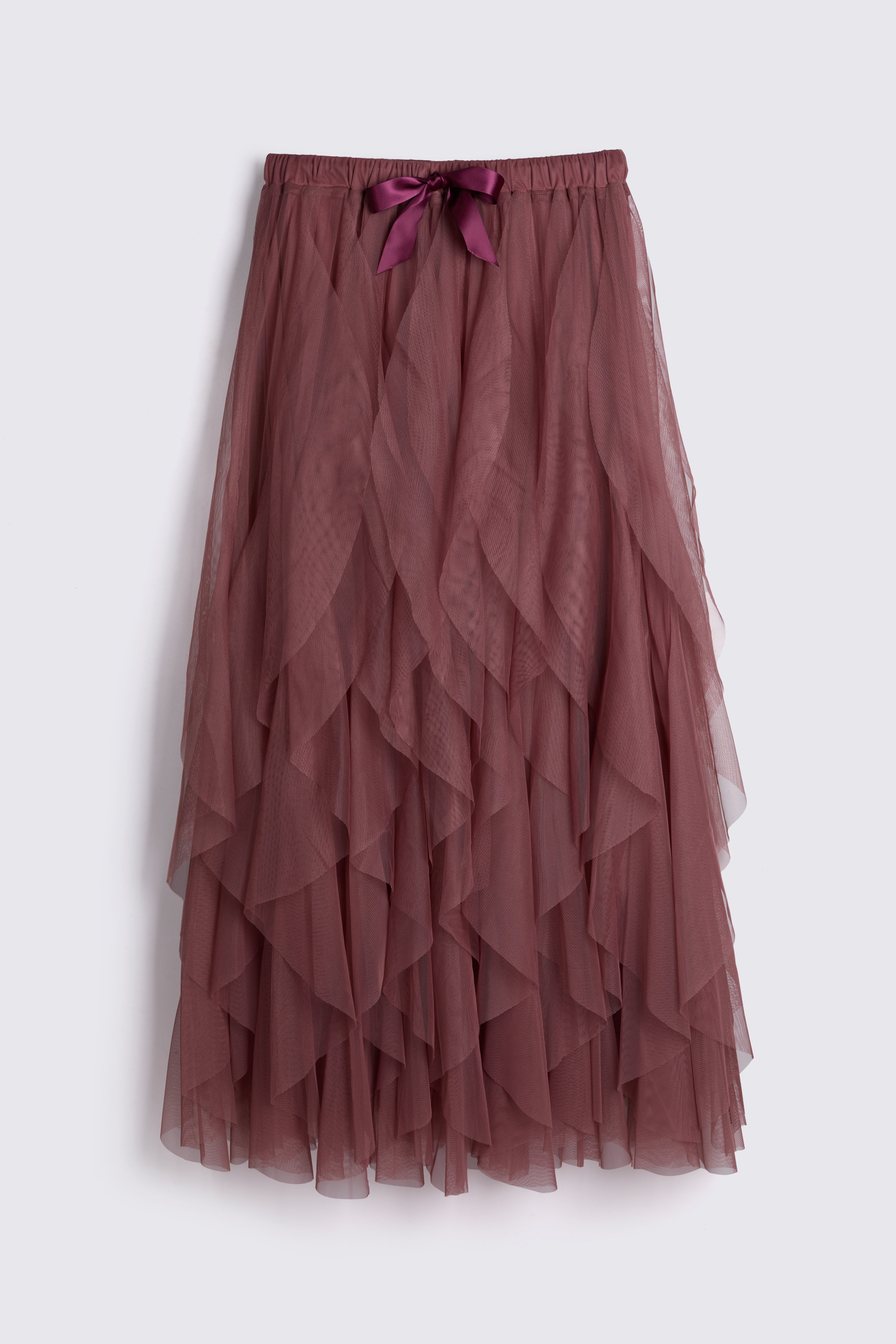 Iris Tulle Maxi Skirt - Dusty Pink
