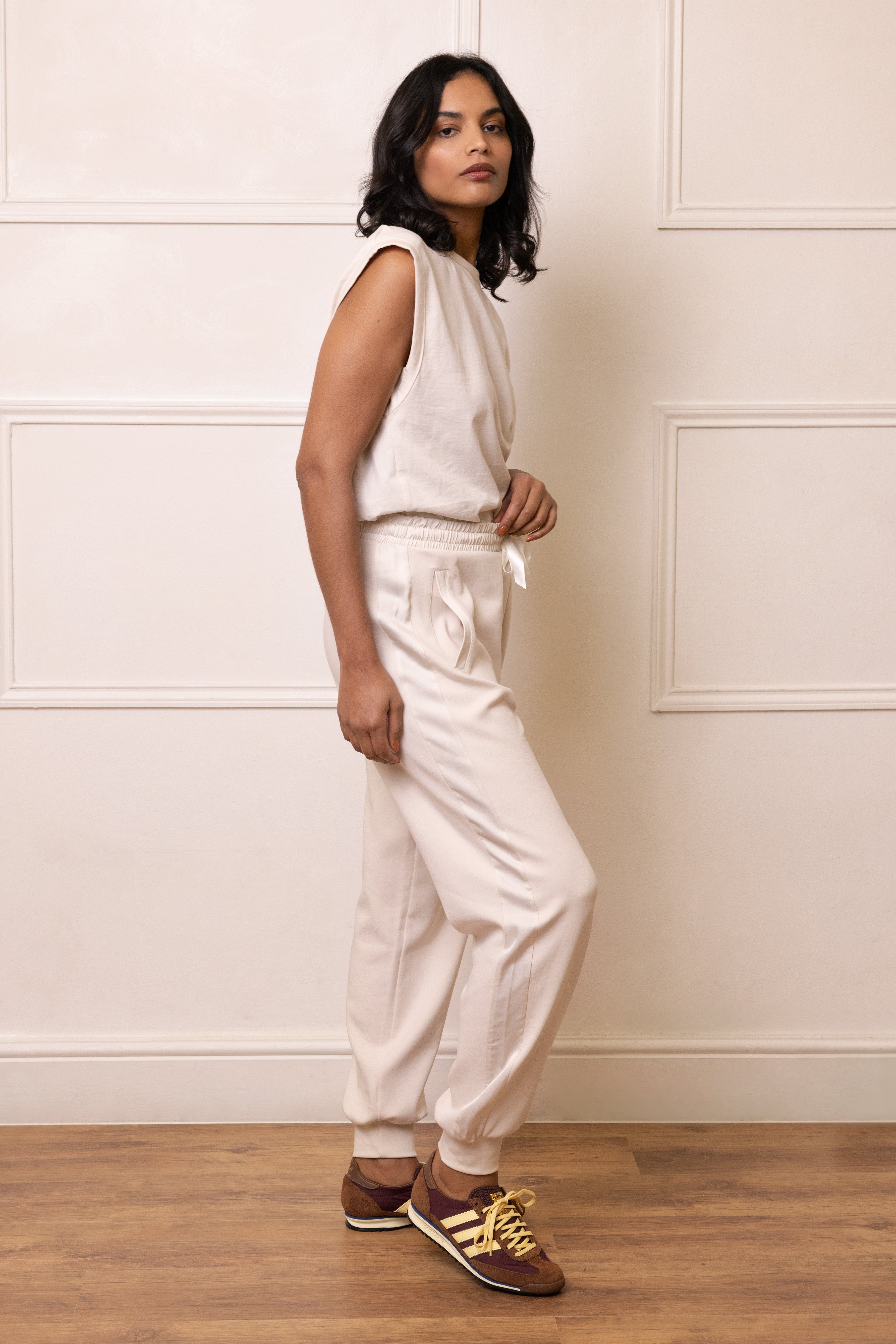 Perfect Side Stripe Joggers - Vanilla - Eleven Loves