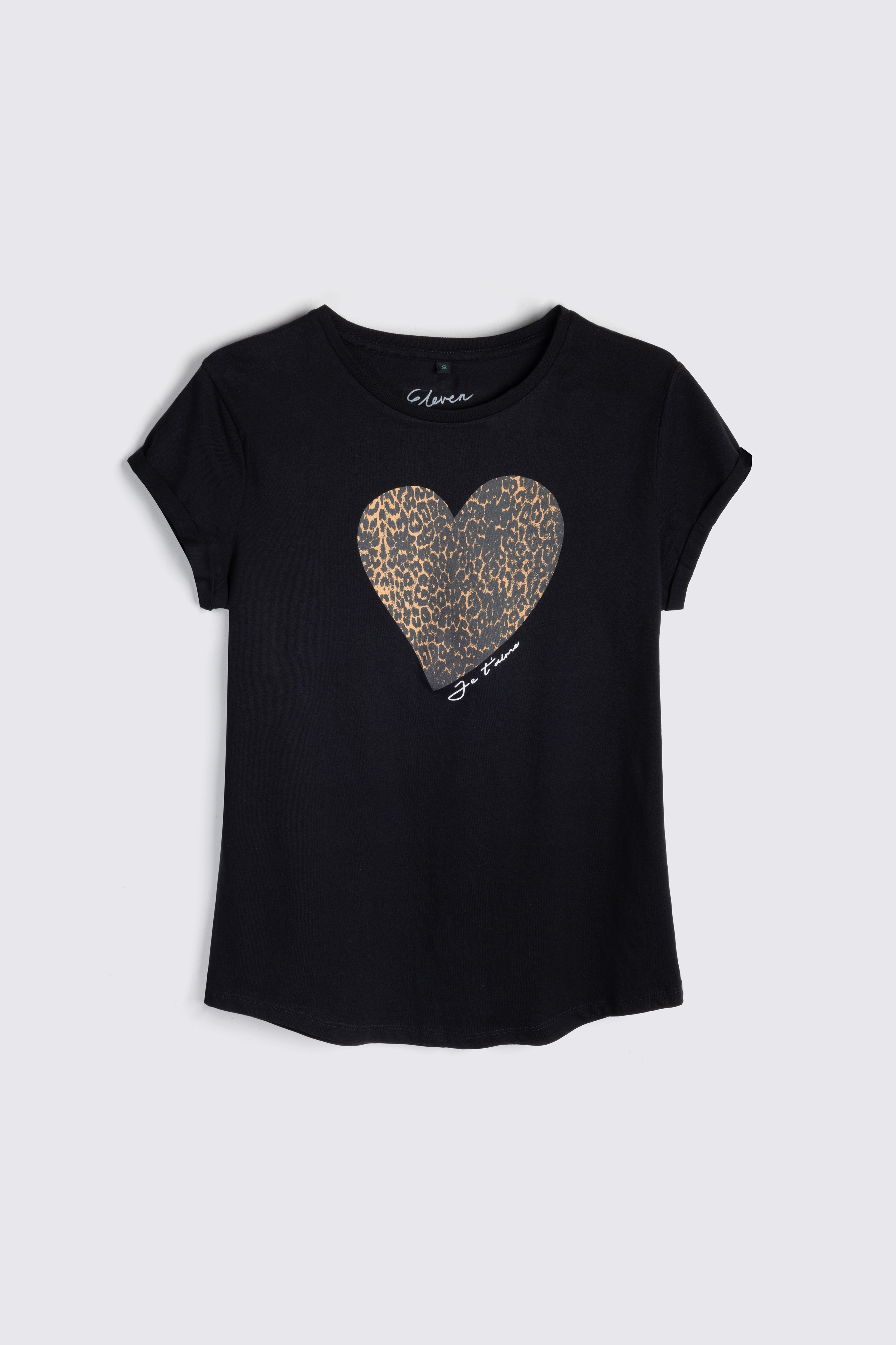 Ladies Heart Shirt 11 Loves on White Background