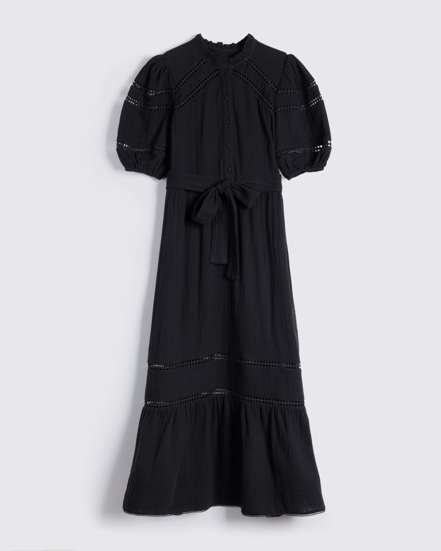 MAGGIE CHEESECLOTH DRESS (BLACK)