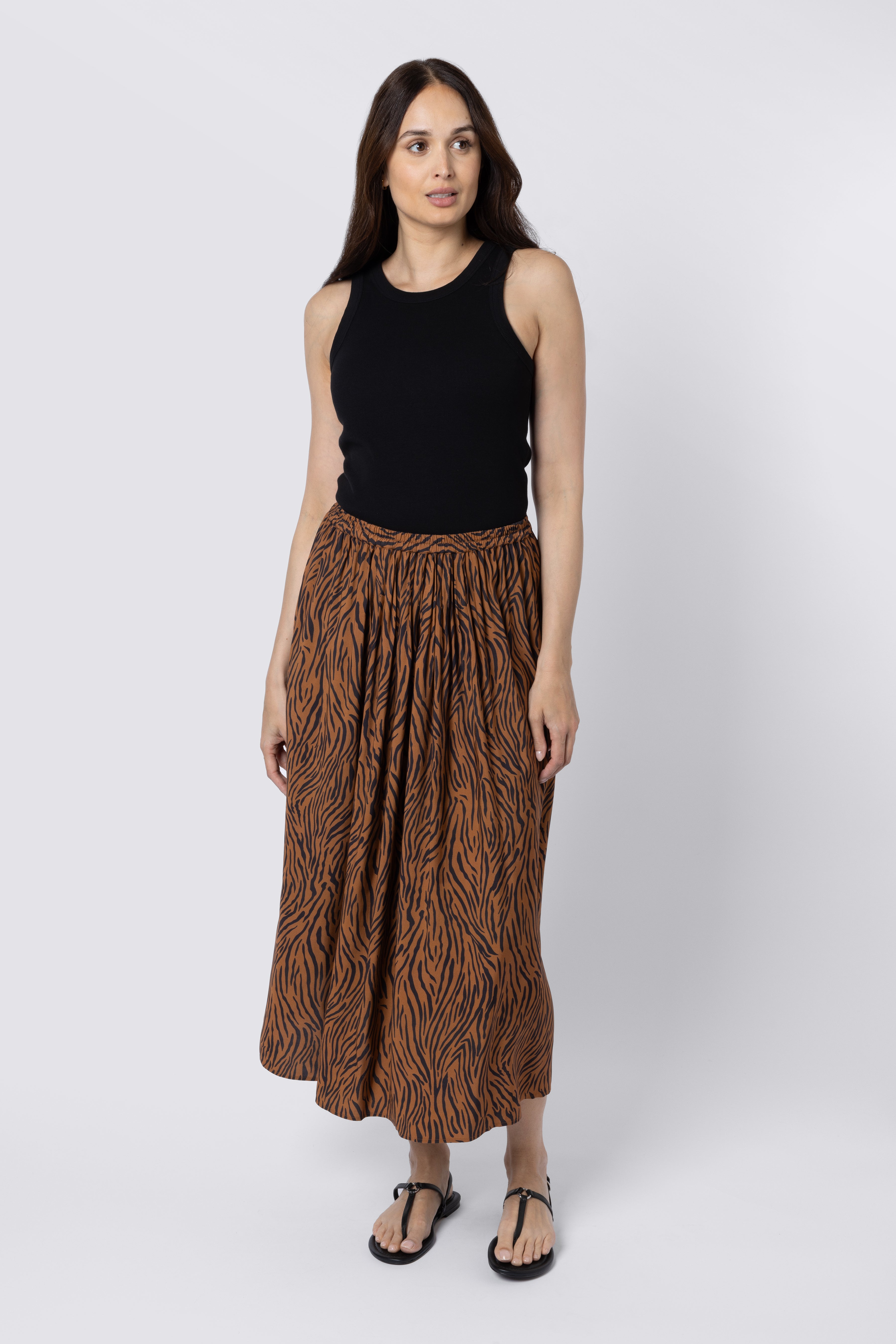 Maya Rib Jersey Vest - Black
