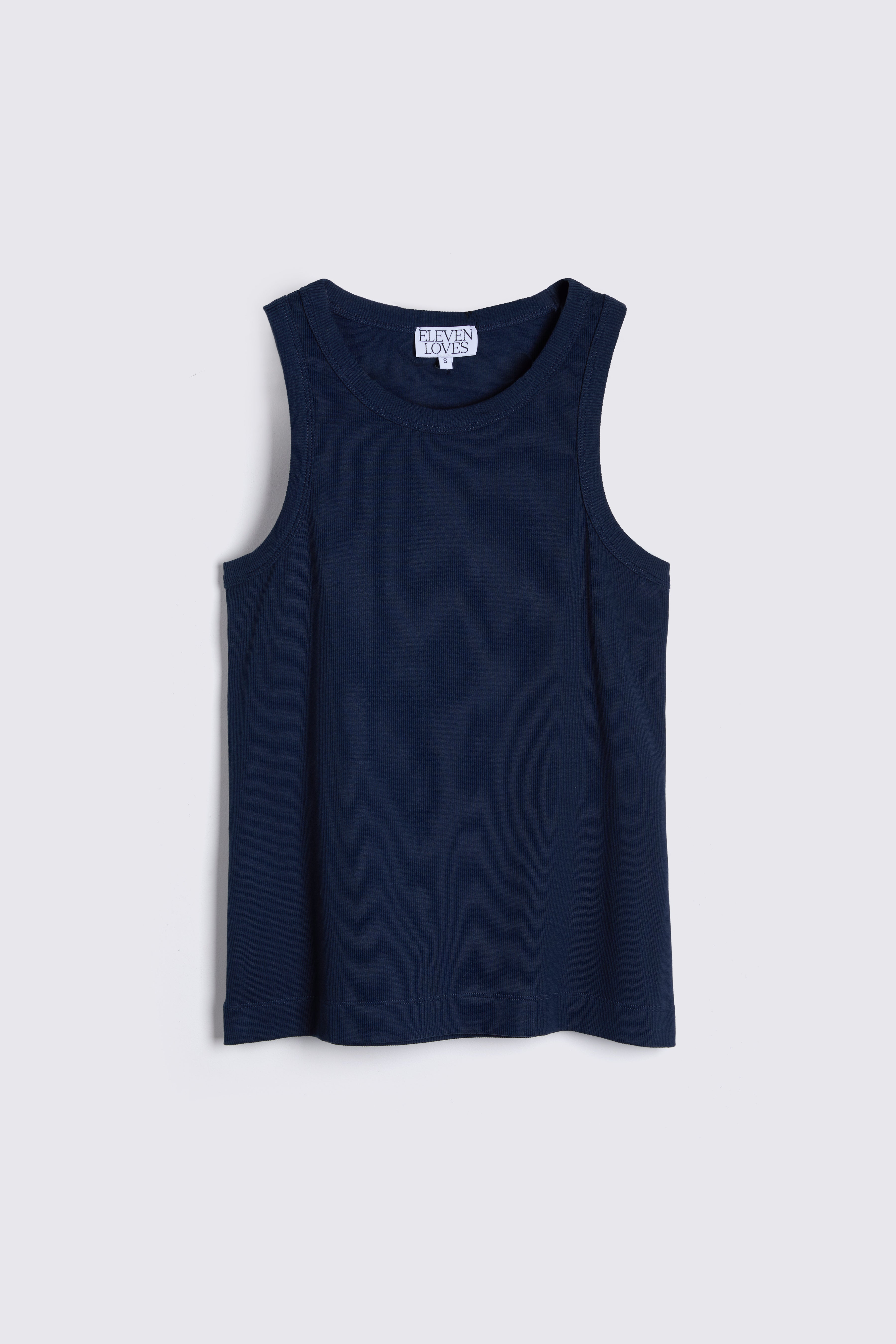 Maya Rib Jersey Vest - Navy