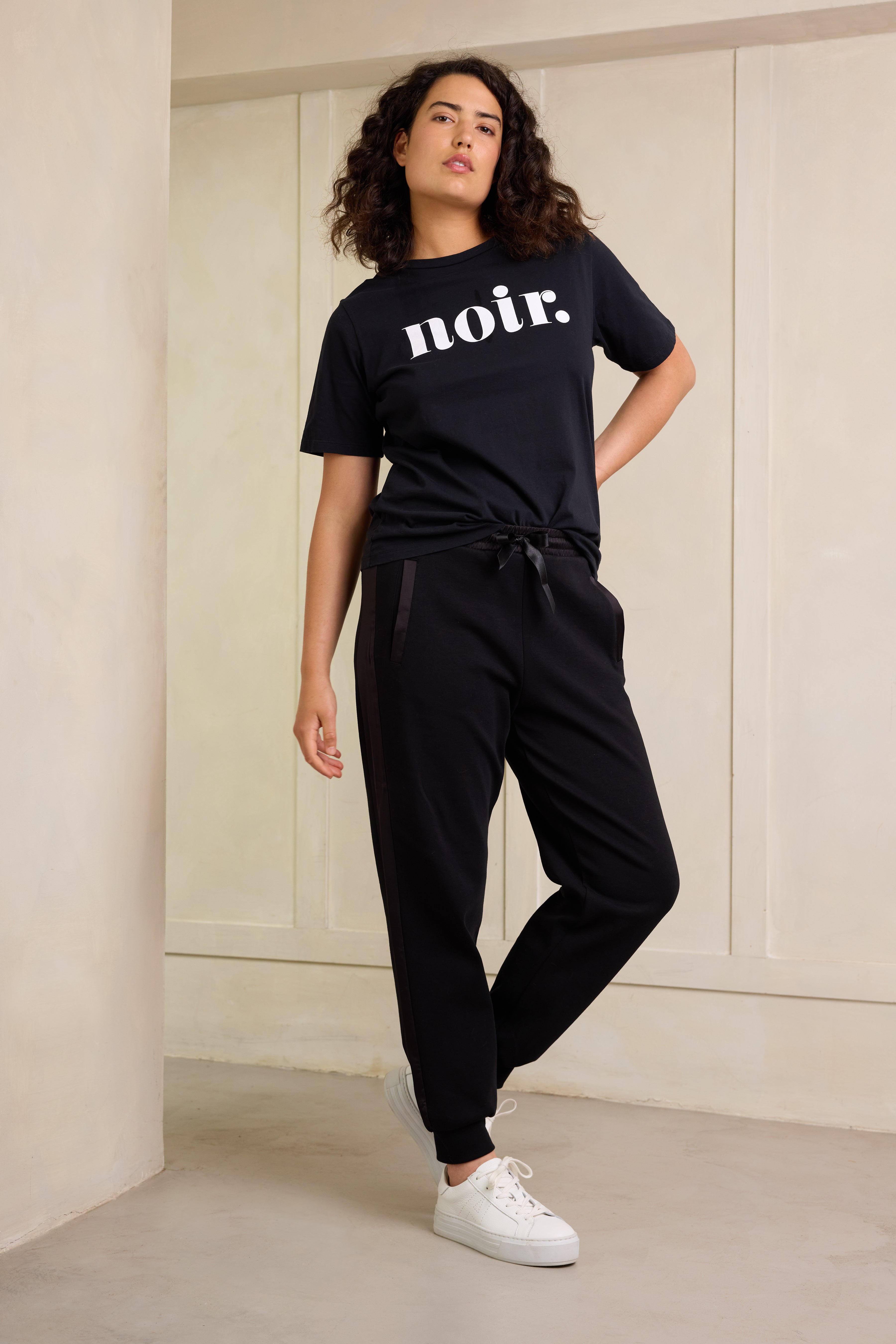 Perfect Side Stripe Joggers - Black - Eleven Loves