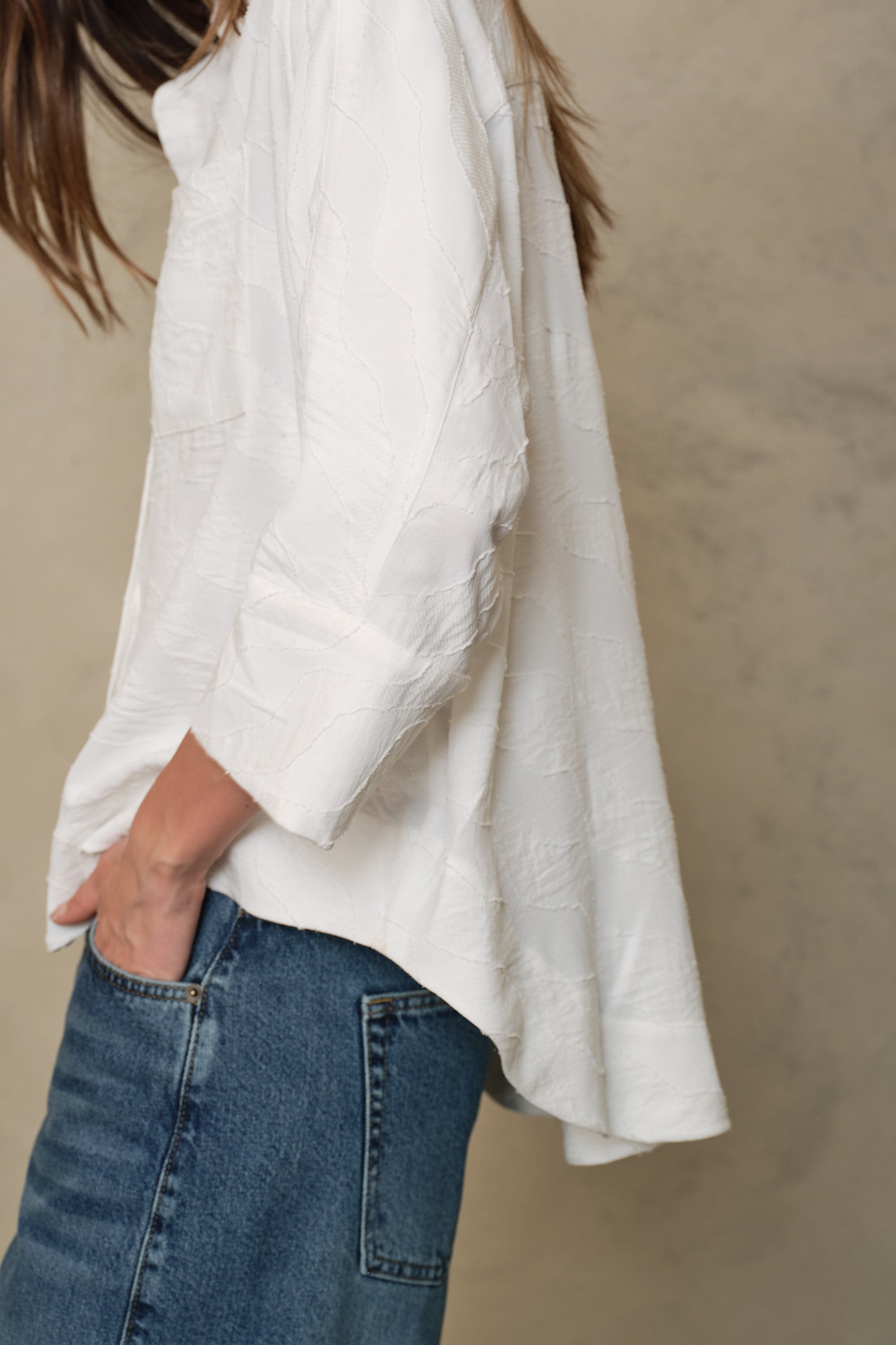 Olivia Textured Shirt - White