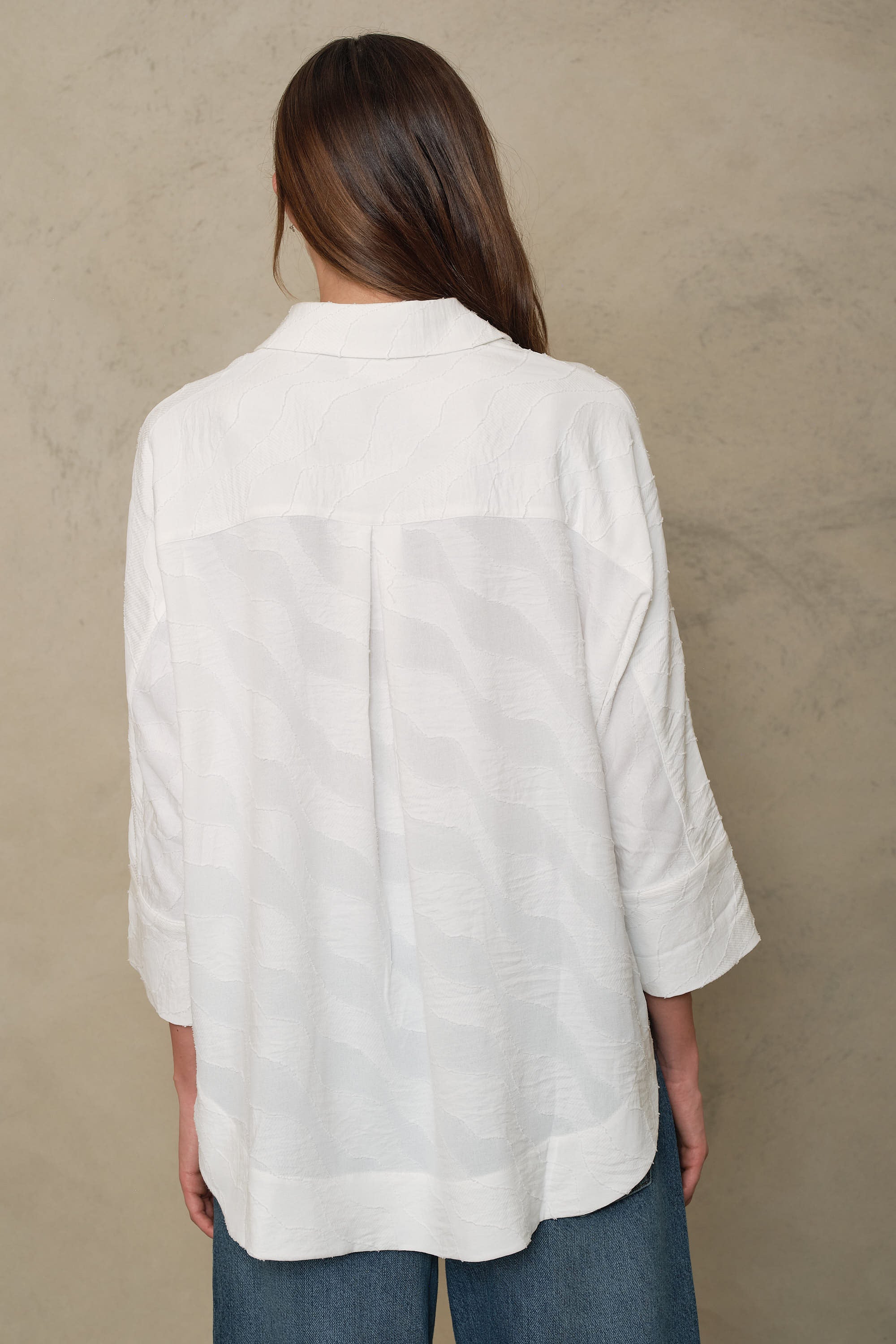 Olivia Textured Shirt - White