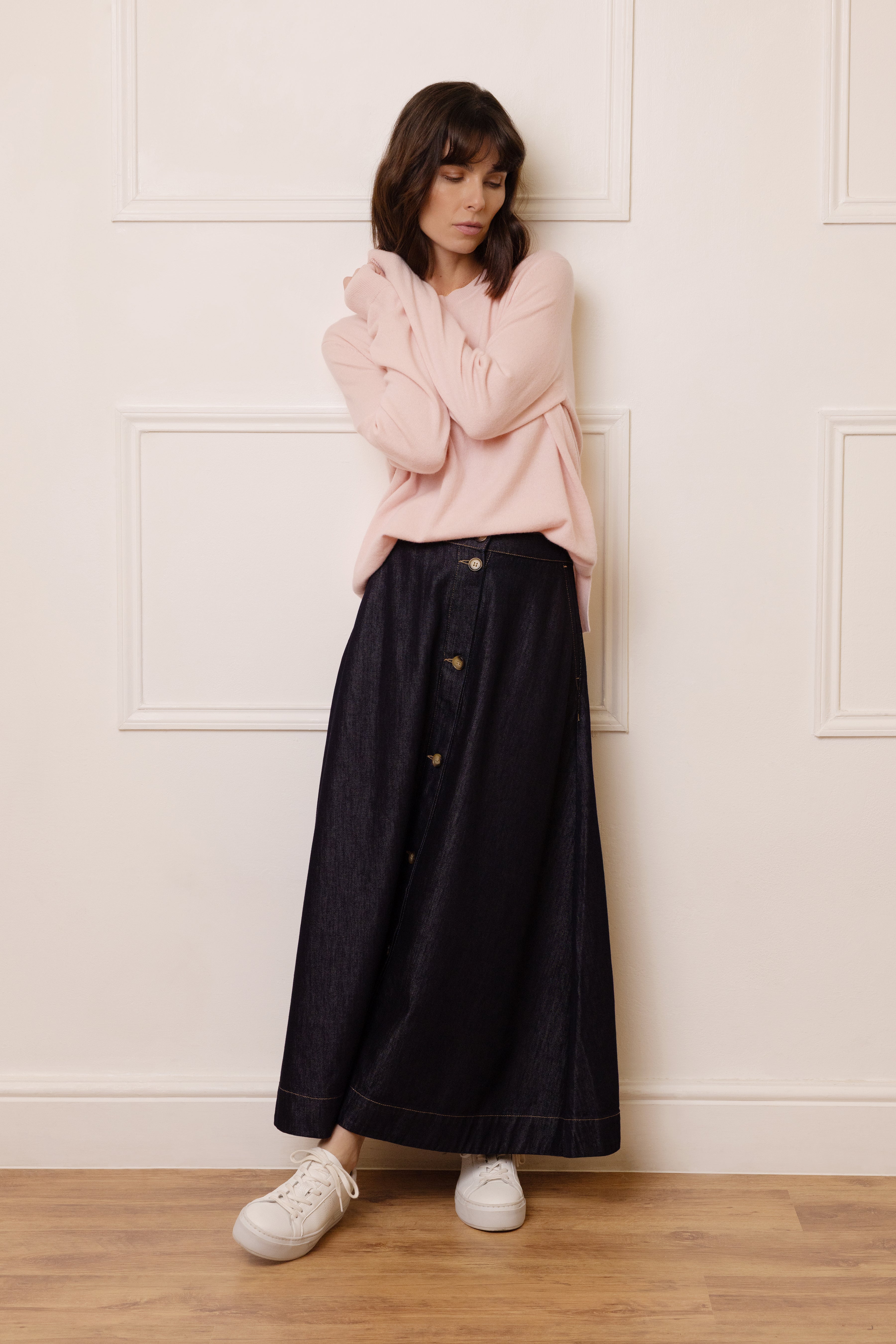 Alex Cashmere Blend Jumper - Blush - Eleven Loves