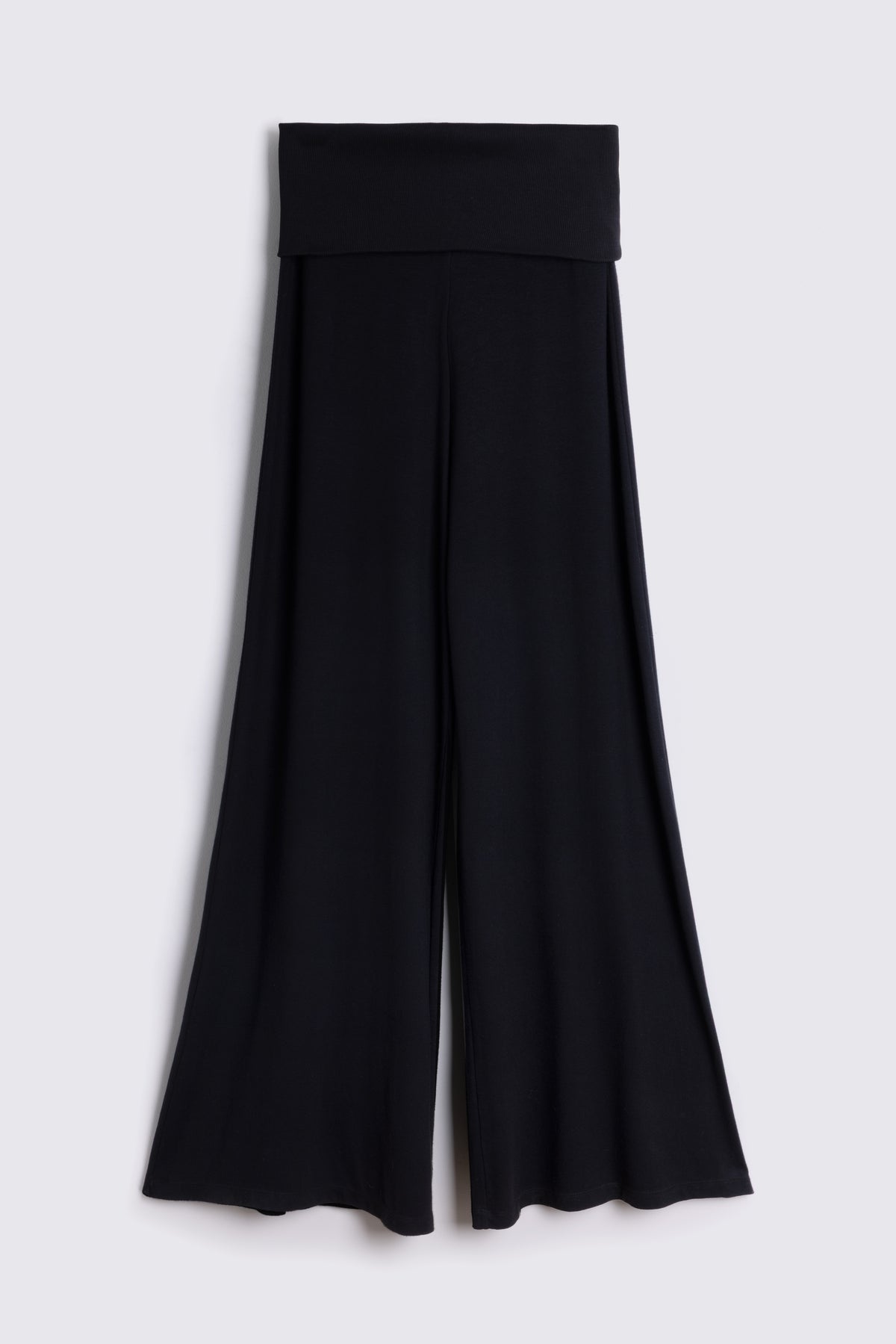 Romy Viscose Wide Leg Trousers - Black