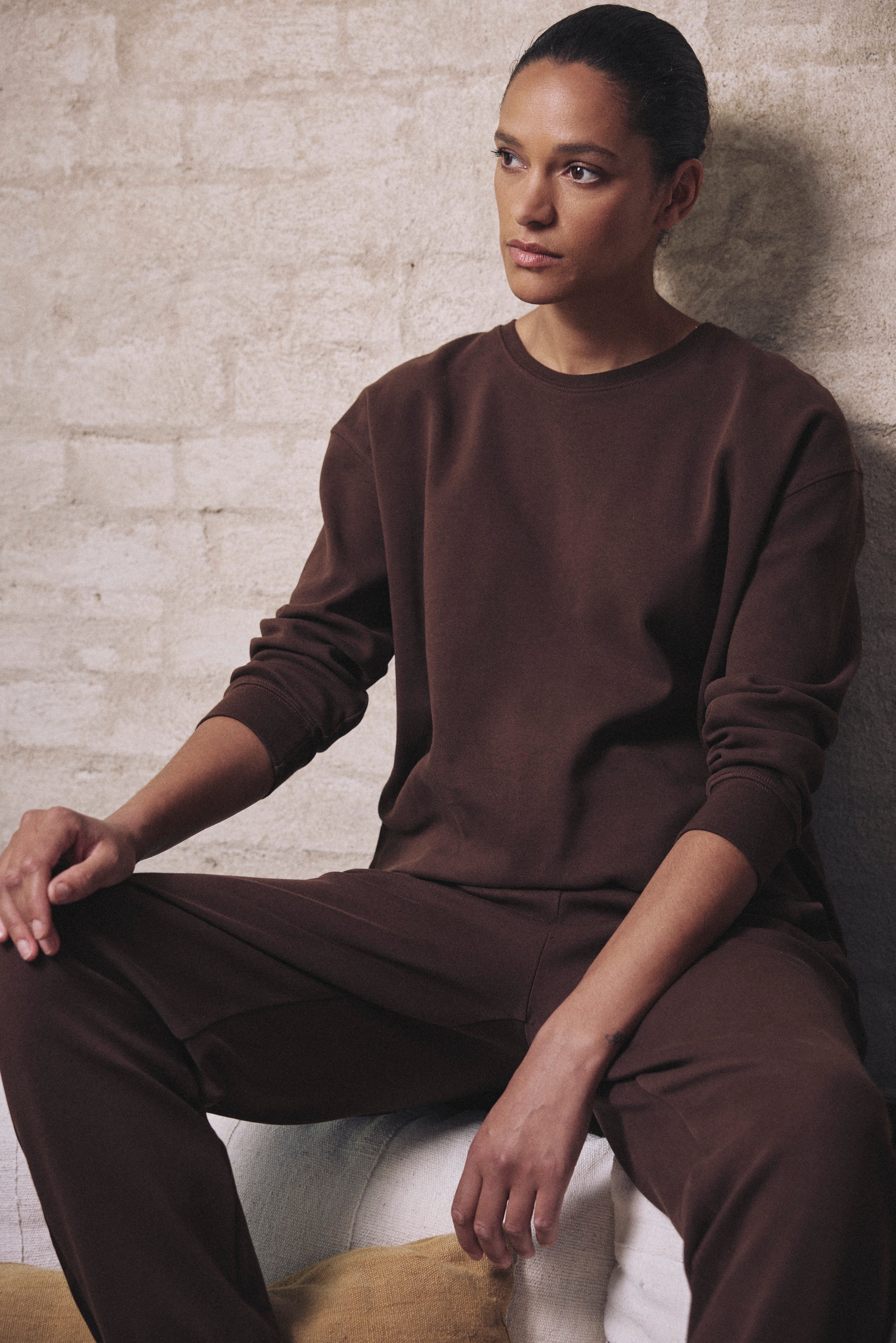 The Perfect Crew Neck Sweatshirt - Chocolate