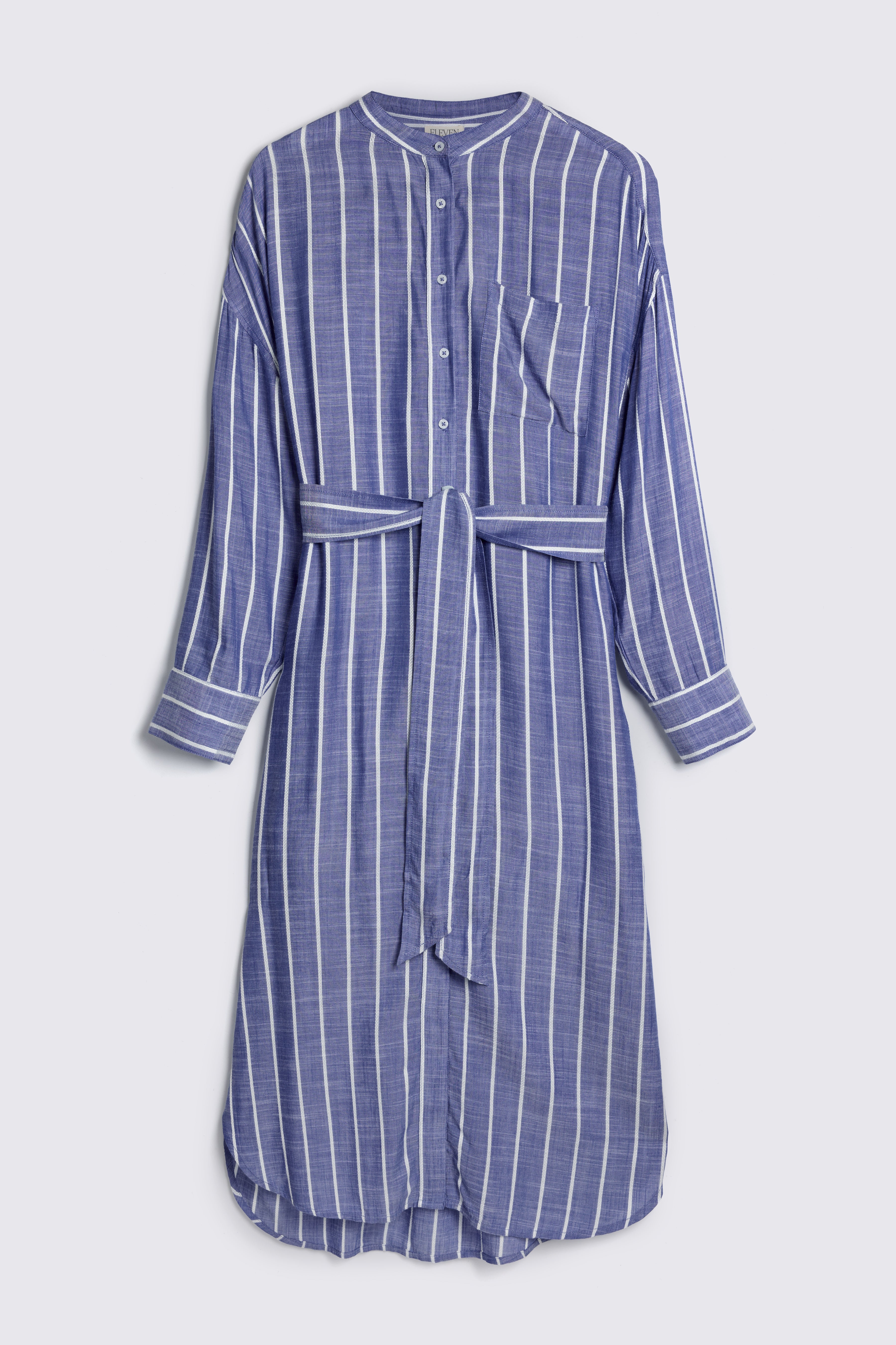 Sandrine Shirt Dress - Navy/Ivory