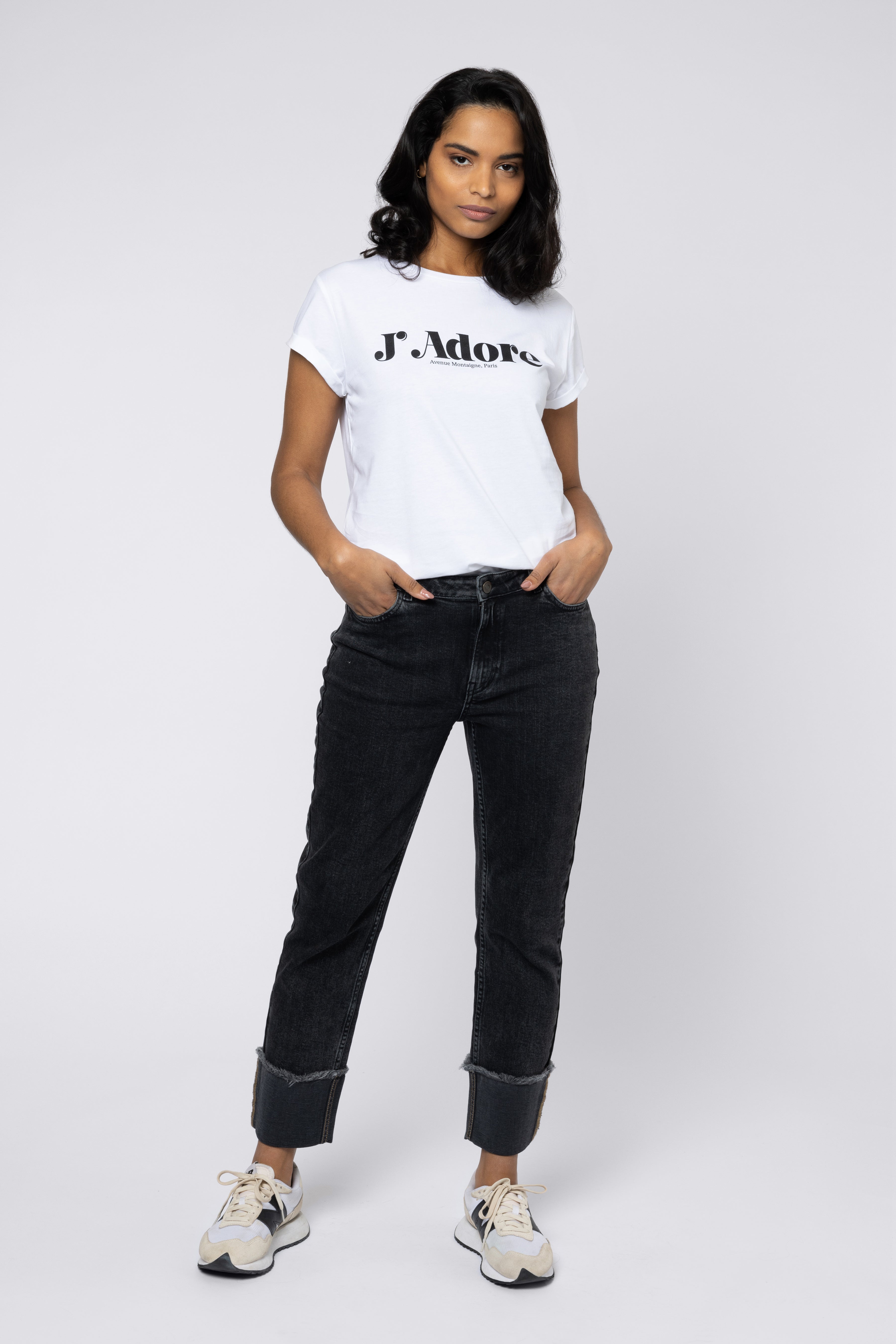 J'ADORE t-shirt french chic t-shirts for women eleven loves  J'ADORE t-shirt french chic t-shirts for women eleven loves  ellen loves 11loves womens t-shirt white and black slogan