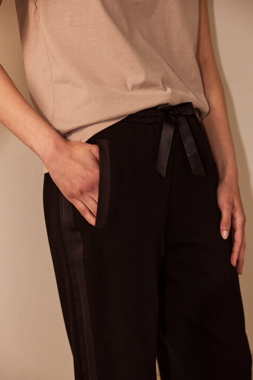 Perfect Side Stripe Joggers - Black - Eleven Loves