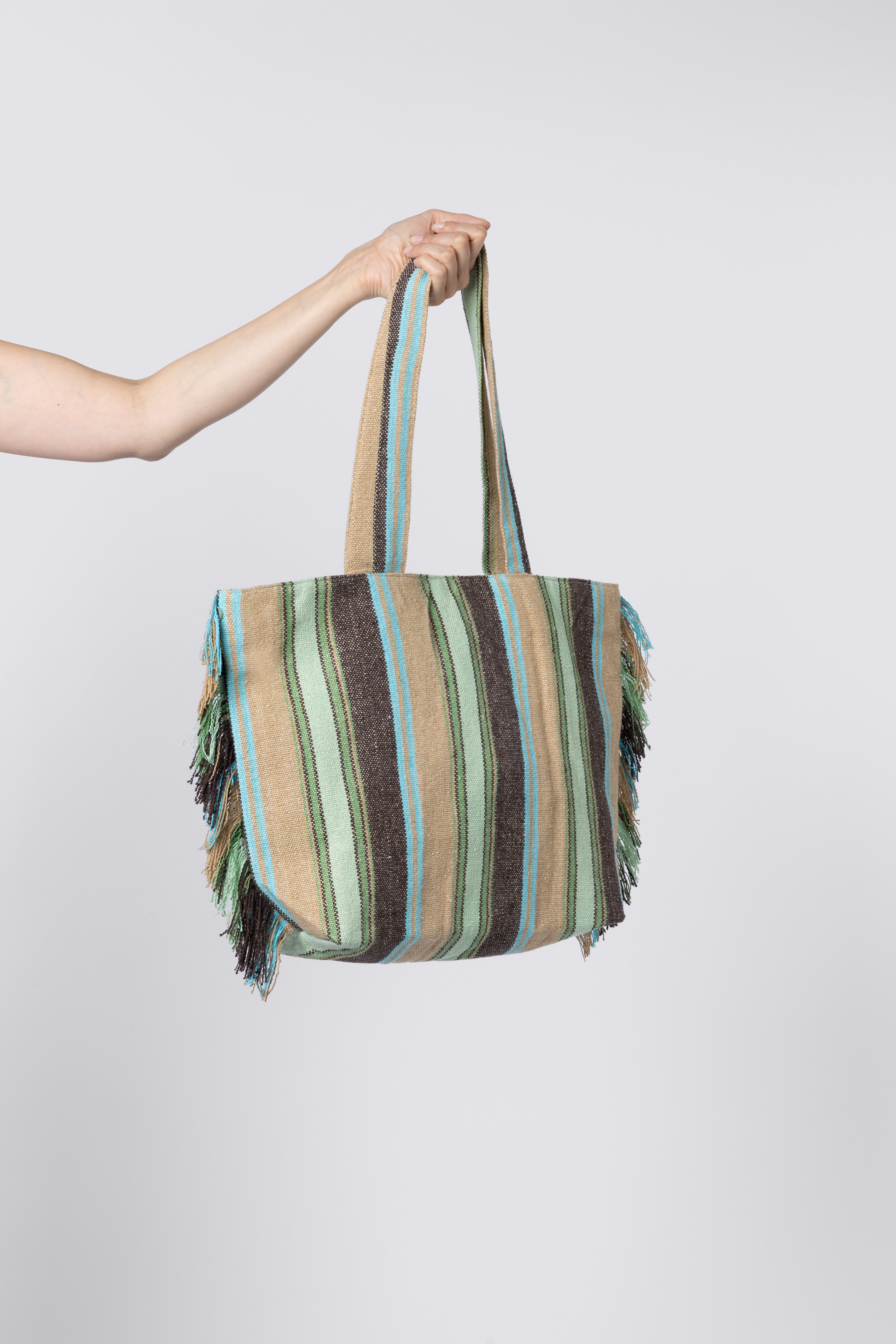 Suki Stripe Bag Multi Green