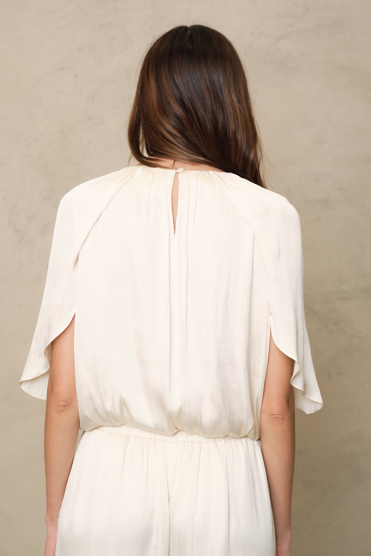 Sylvie Draped Blouse - Ivory