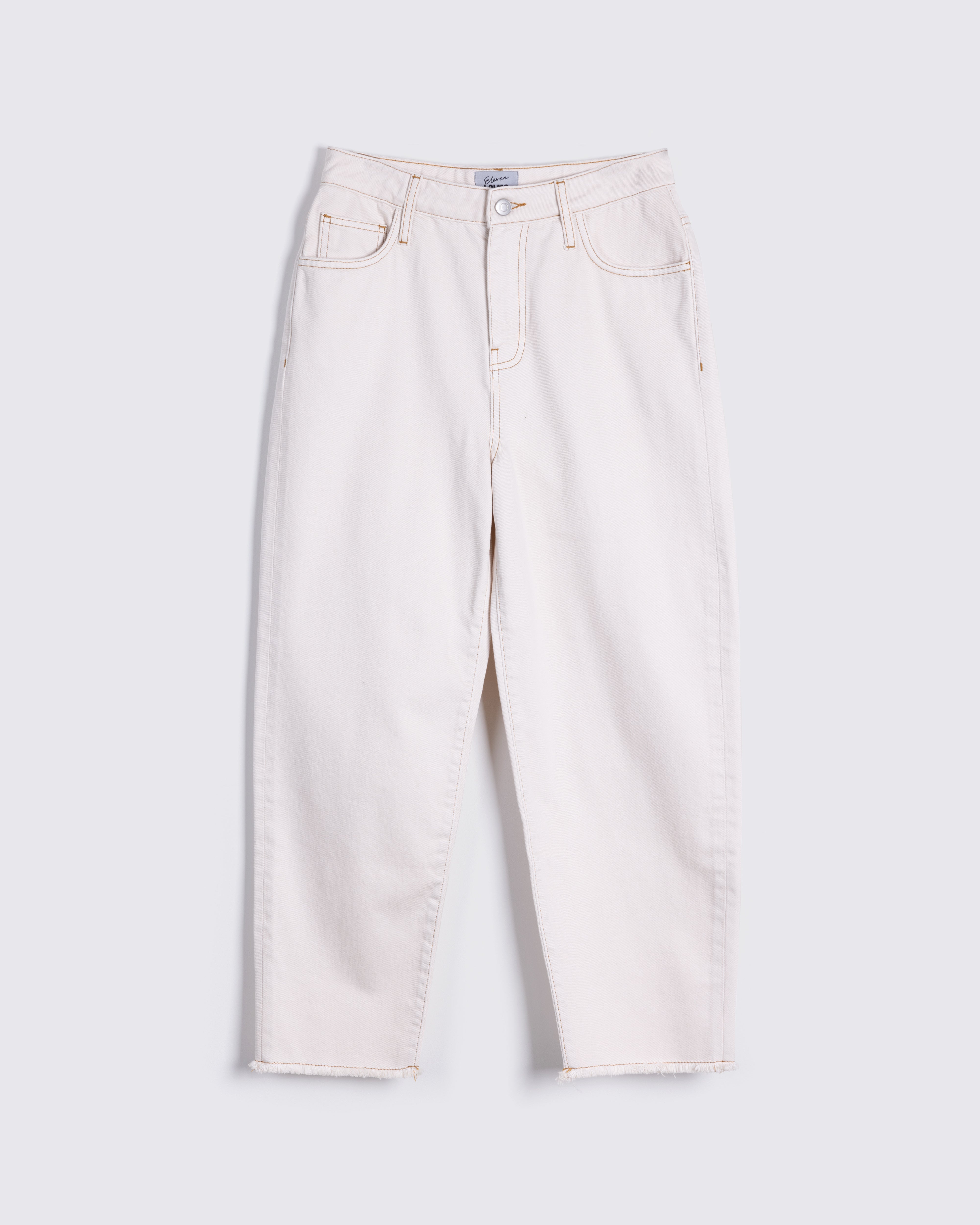 thea barrel leg jeans ecru barrel leg jeans cream jeans womens jeans summer white jeans eleven loves ellen loves 11loves