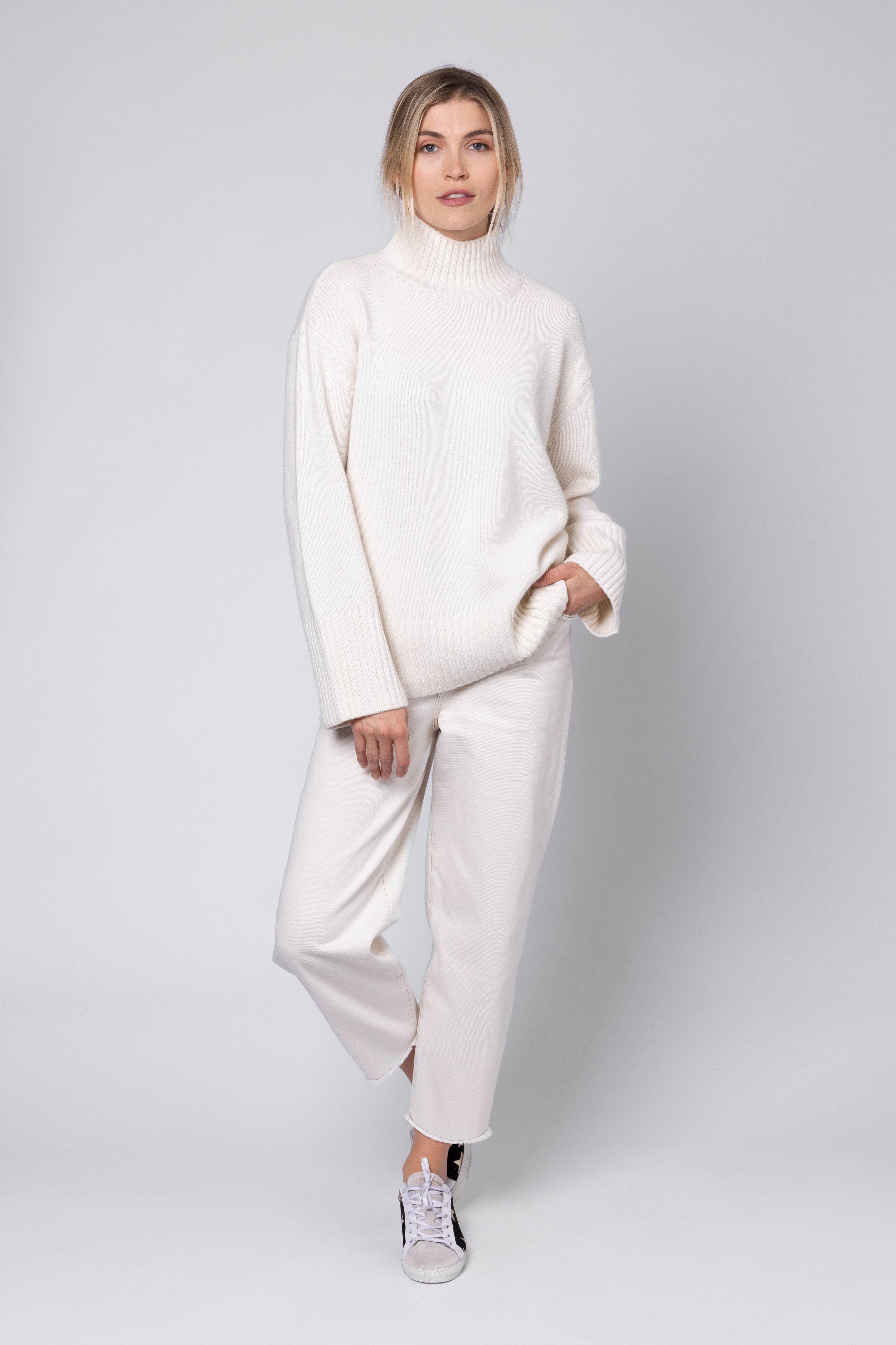 Thea Barrel Leg Jeans - Ecru