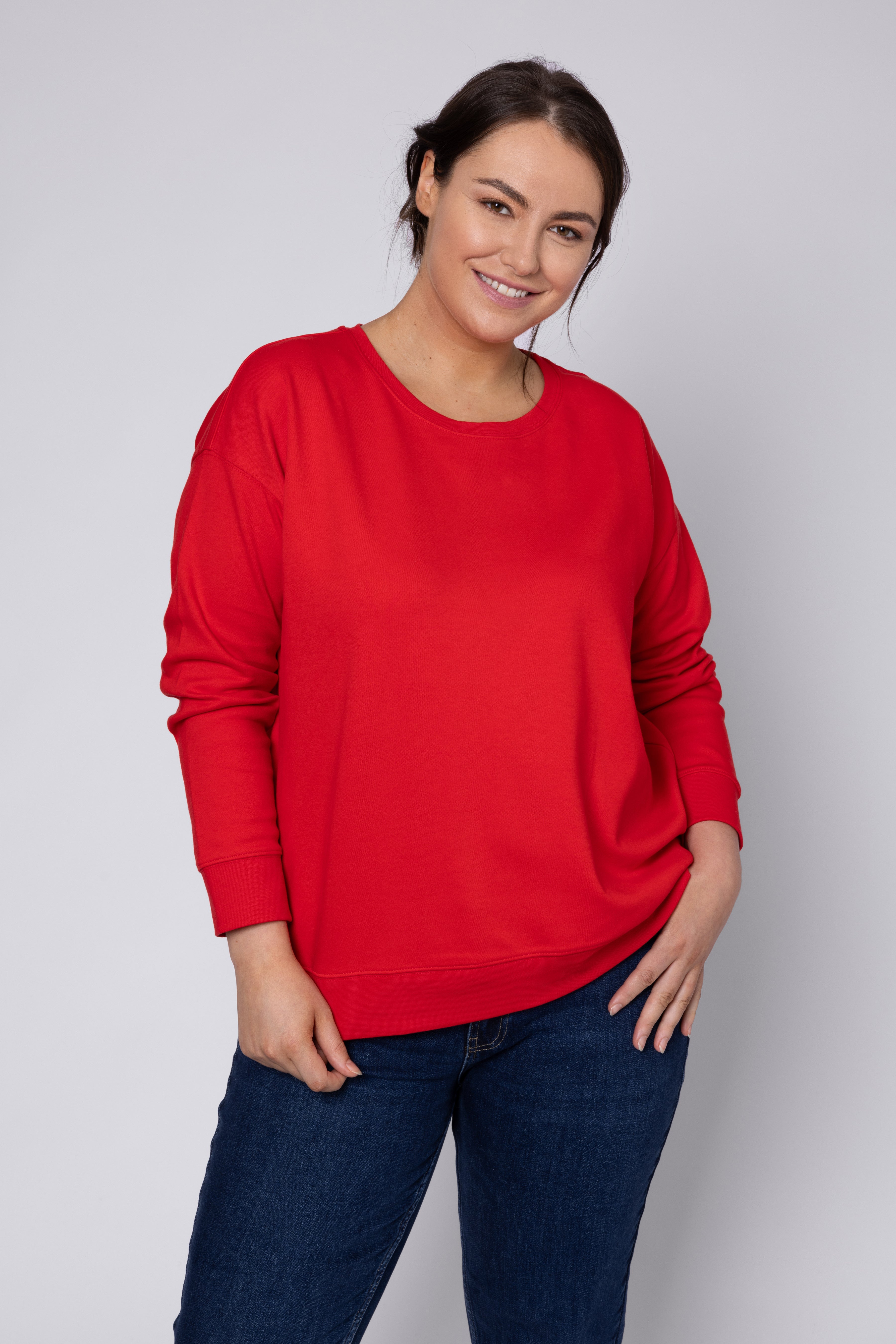 SS The Perfect Crew Neck Sweatshirt (Red) - Eleven Loves