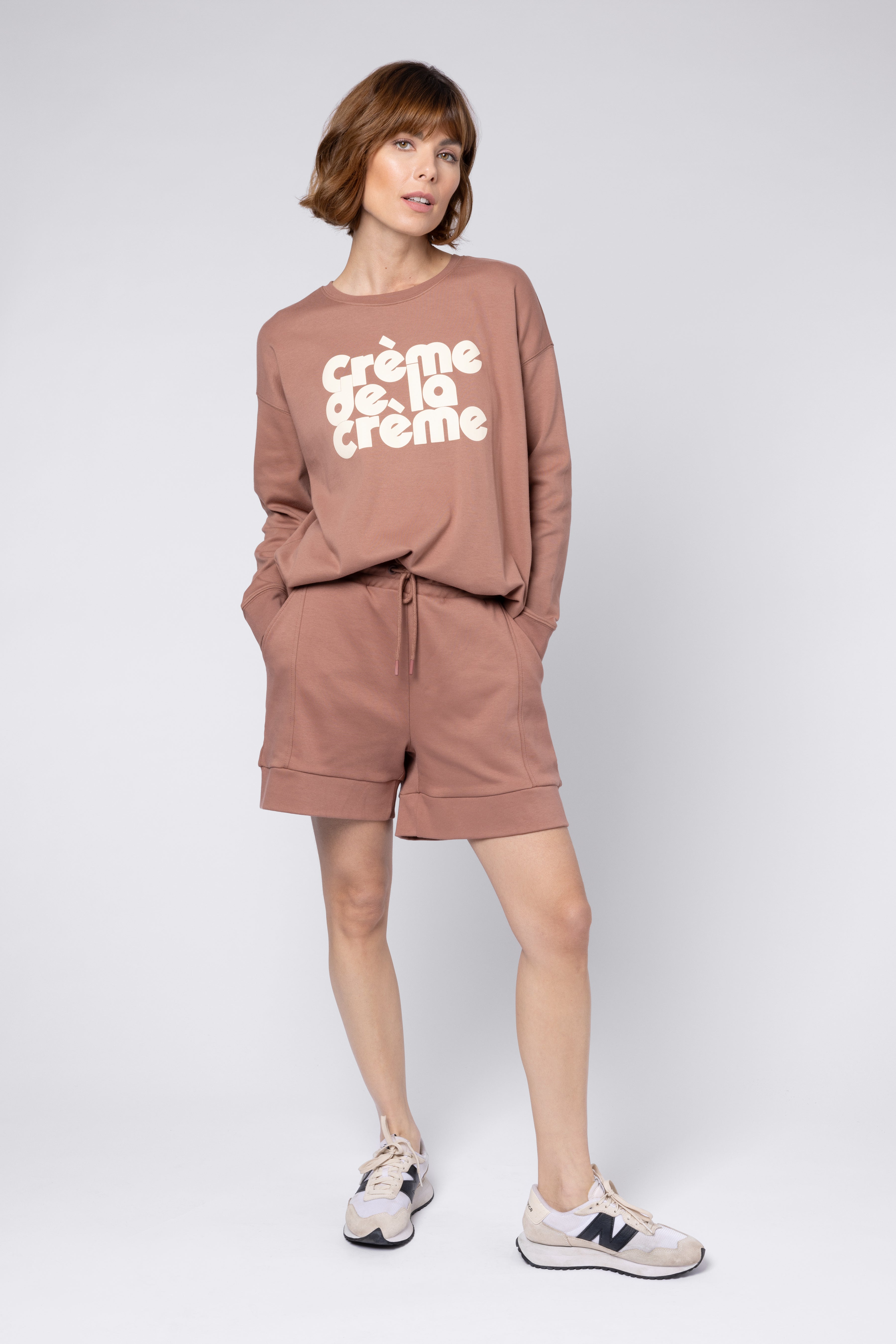 sweat shorts mocha Eleven Lovessweat shorts mocha Eleven Loves Eleven loves elevenloves 11 loves ellenloves sustainable relaxed shorts sweat set